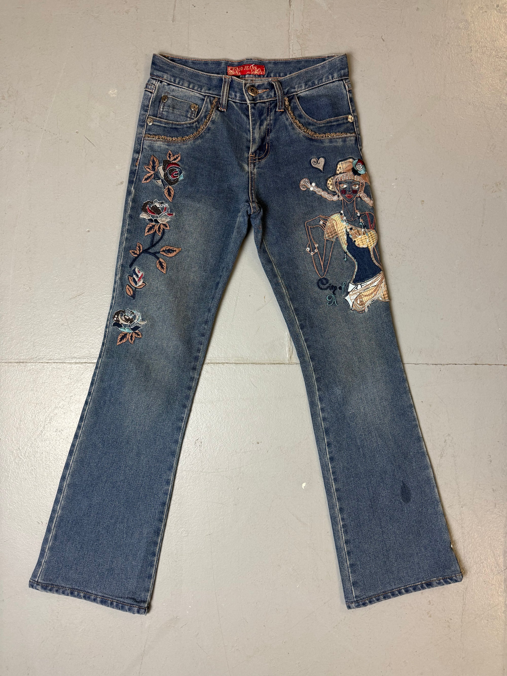 Vintage J&D Blue Bootcut Denim with Stitching XS