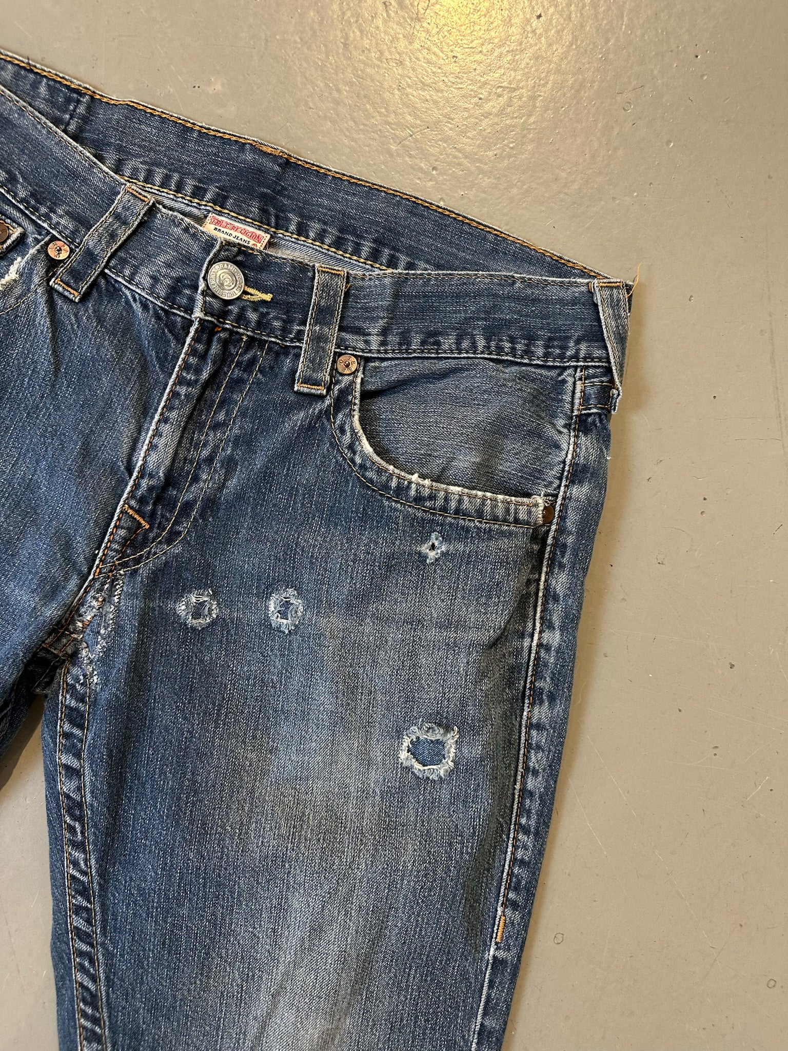 Vintage True Religion Straight Leg Dark Denim L/XL