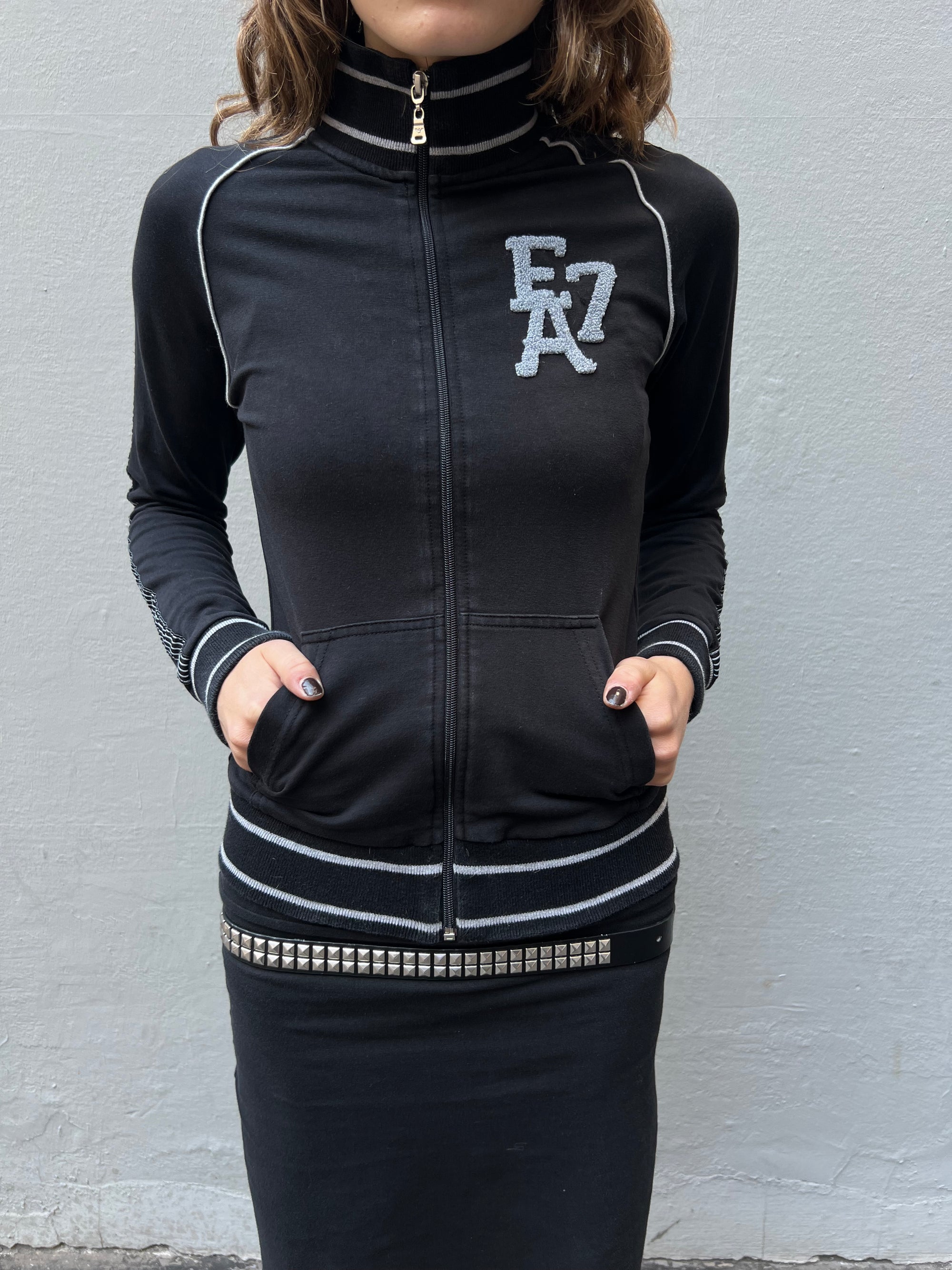 Vintage Black Emporio Armani Track Jacket XS/S