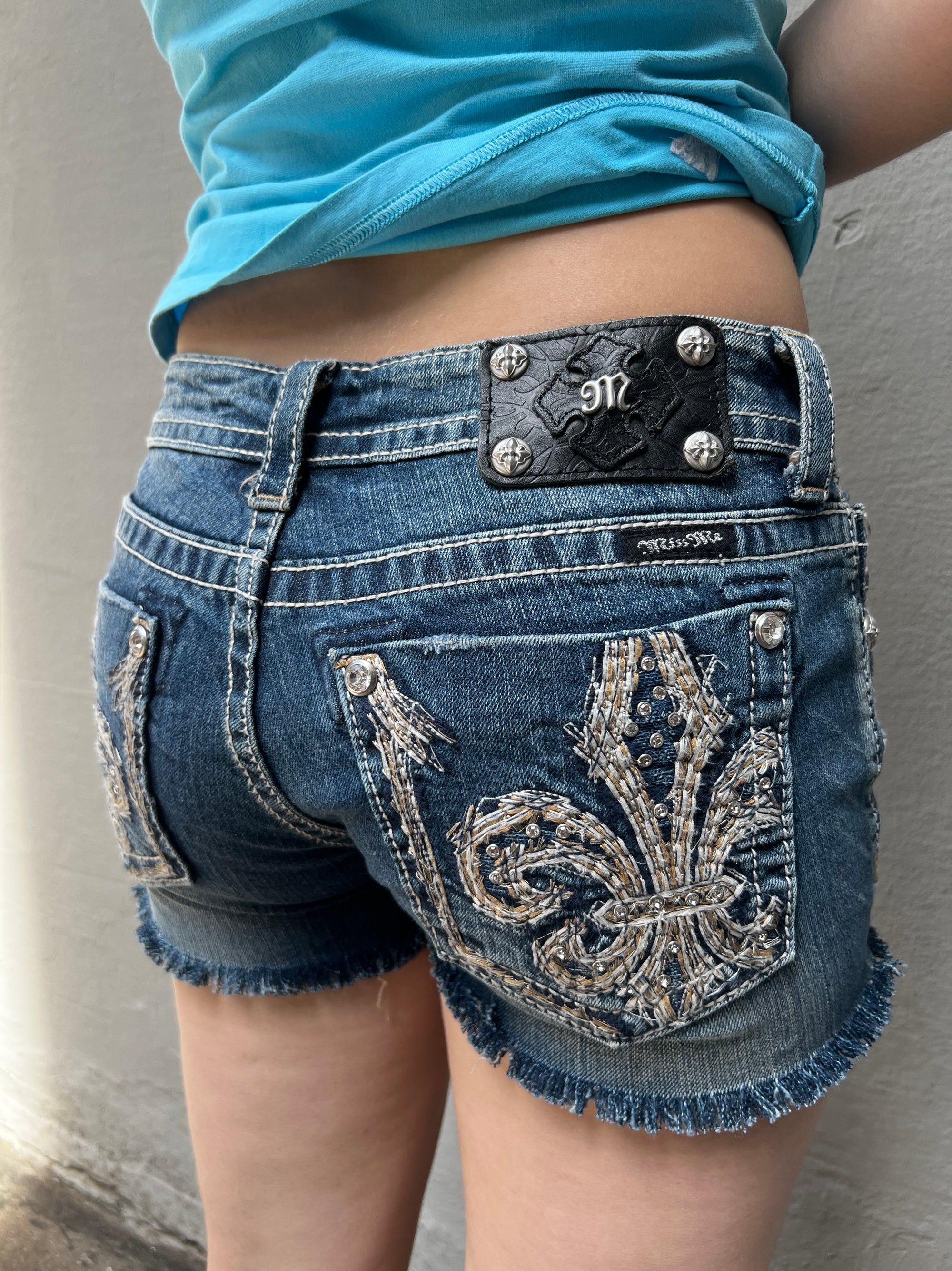 Vintage Miss Me Glitter Shorts S/M