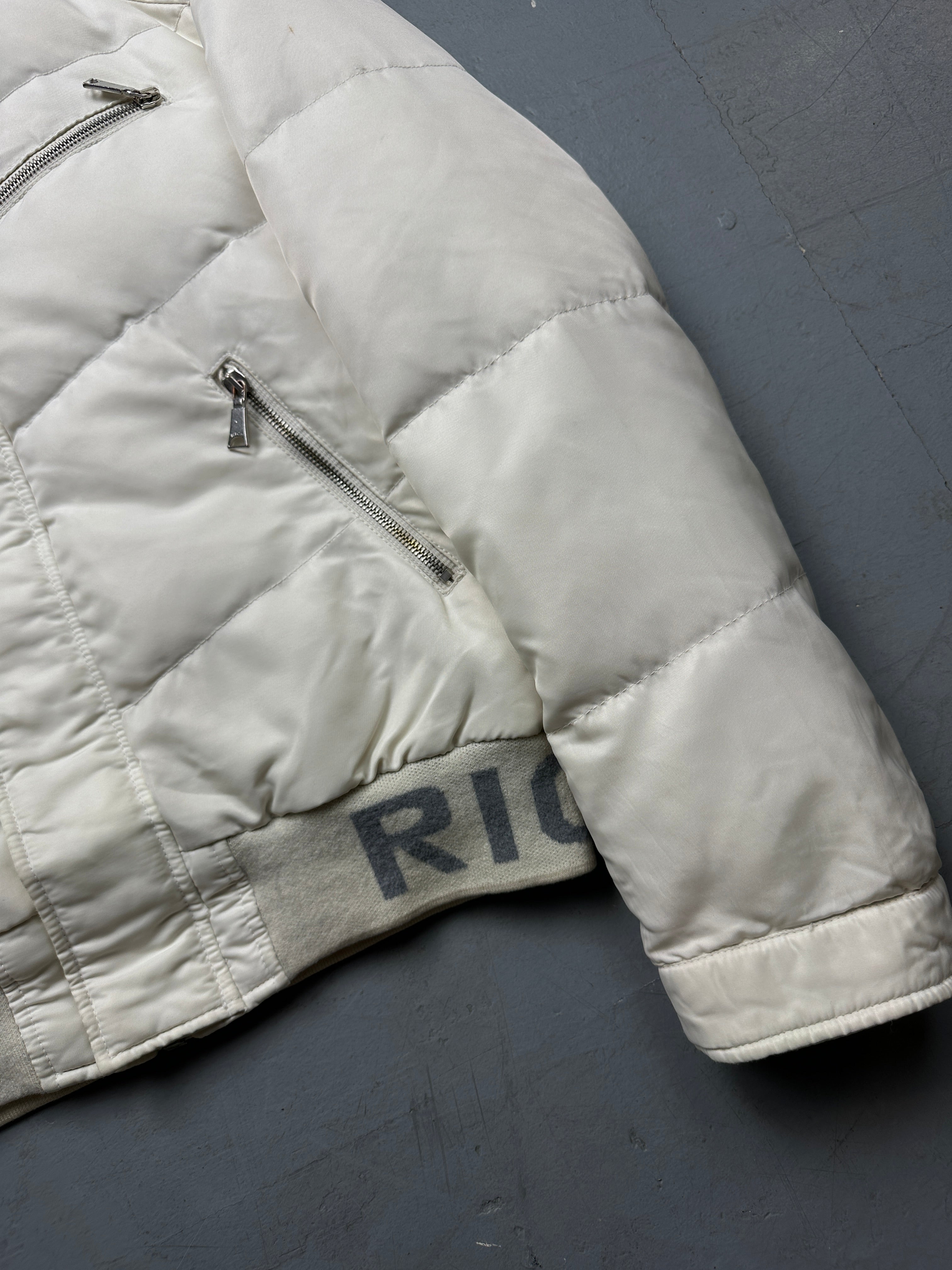 Vintage Richmond White Down Jacket für Männer. Y2K Secondhand 2000s Fashion 