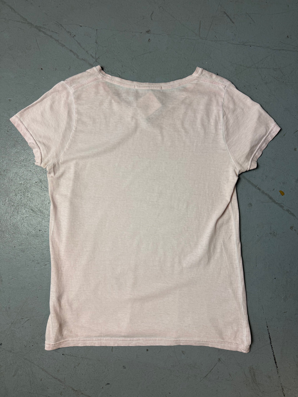 Vintage Trussardi Jeans Light Pink T-Shirt Whit nice glitter stones for girls. Y2K Second Hand 2000s Fashion 