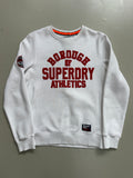 Vintage Superdry White and Red Sweater M