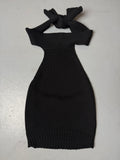 Vintage Sisley Black Backless Knit Top für Damen. Y2K Second Hand 2000s Fashion