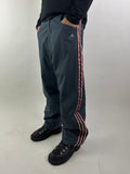 Vintage Adidas Grey Wide Leg Track Pants M