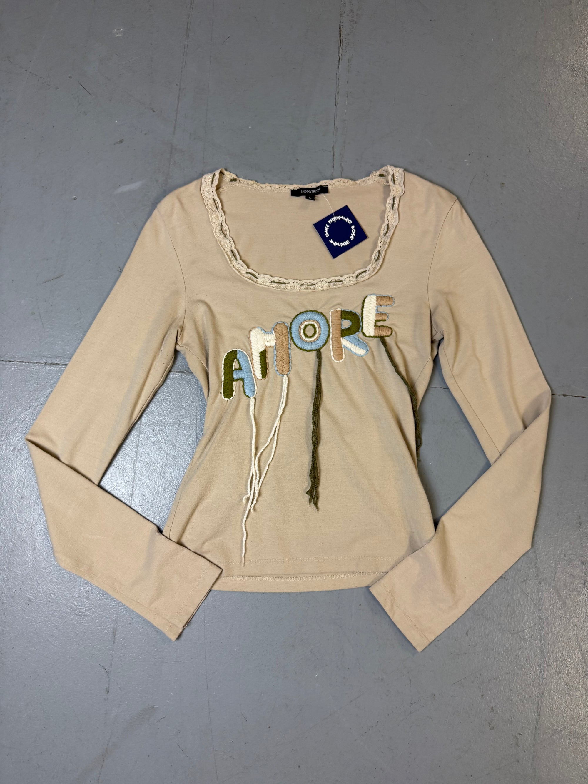 Vintage Denny Rose Beige Amore Longsleeve M
