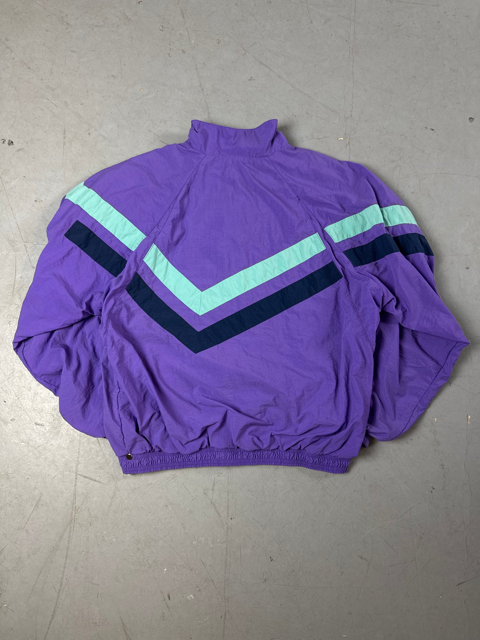 Produktbild von Vintage Nike Purple 80s Style Track Jacket M von hinten