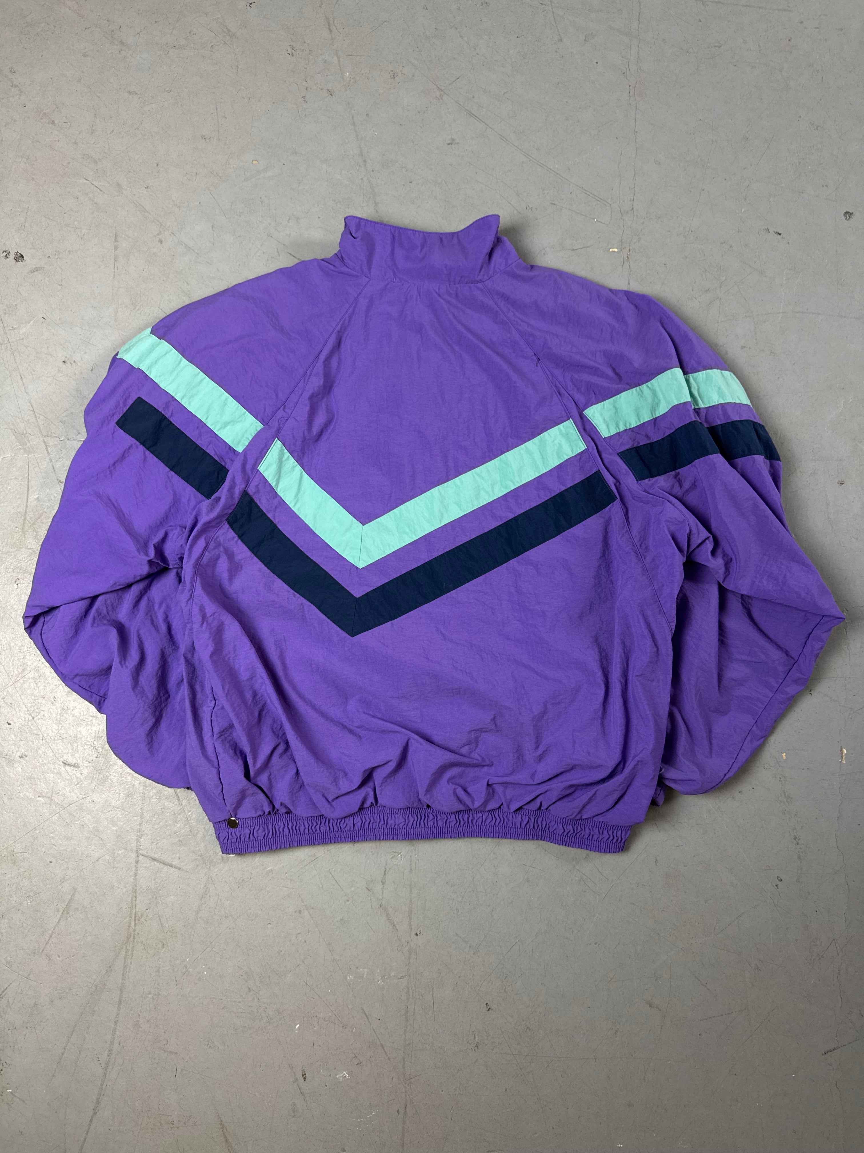 Produktbild von Vintage Nike Purple 80s Style Track Jacket M von hinten