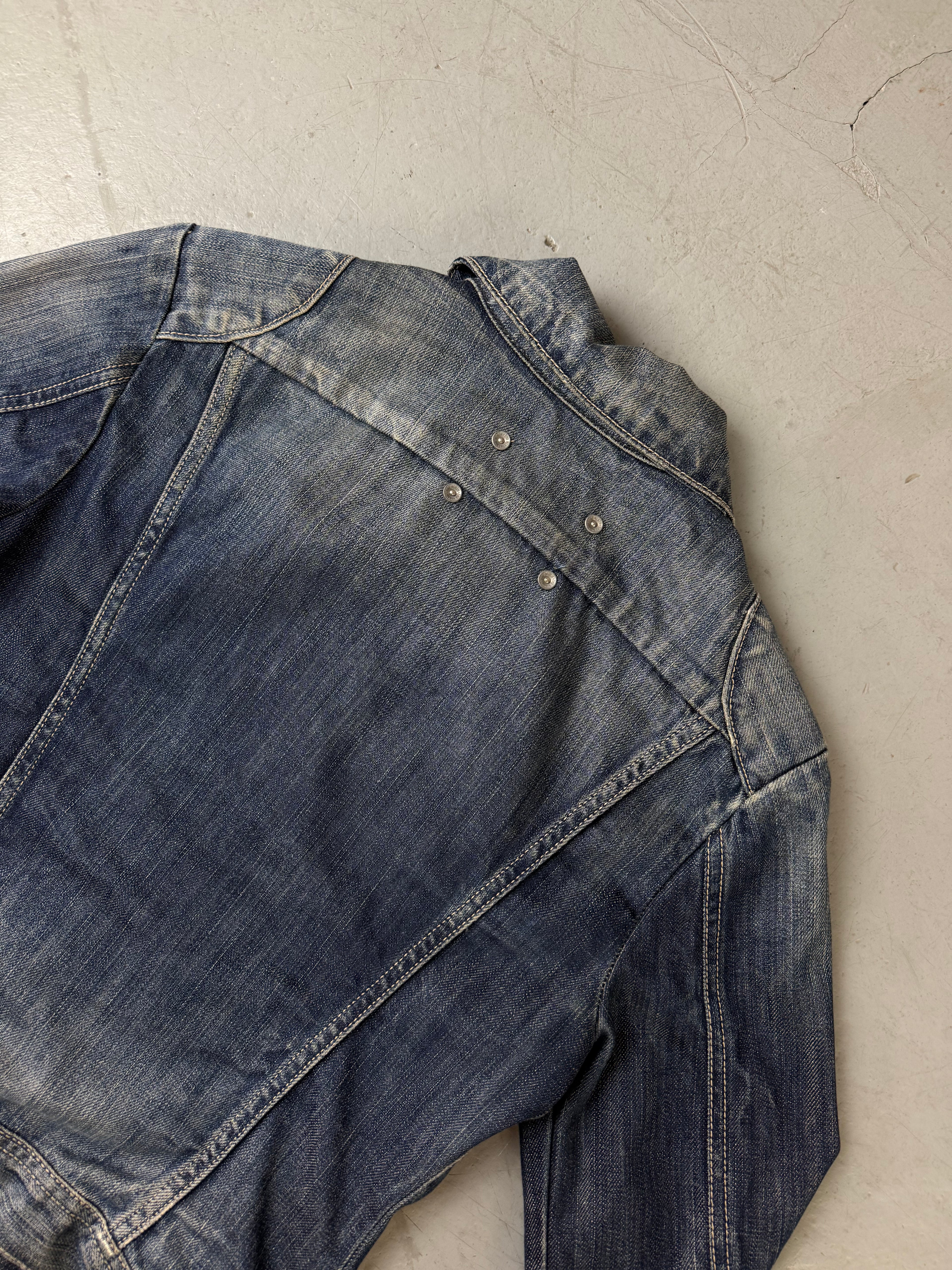 Vintage The Ninth Denim Jacket für Damen. Y2K Second Hand 2000s Fashion