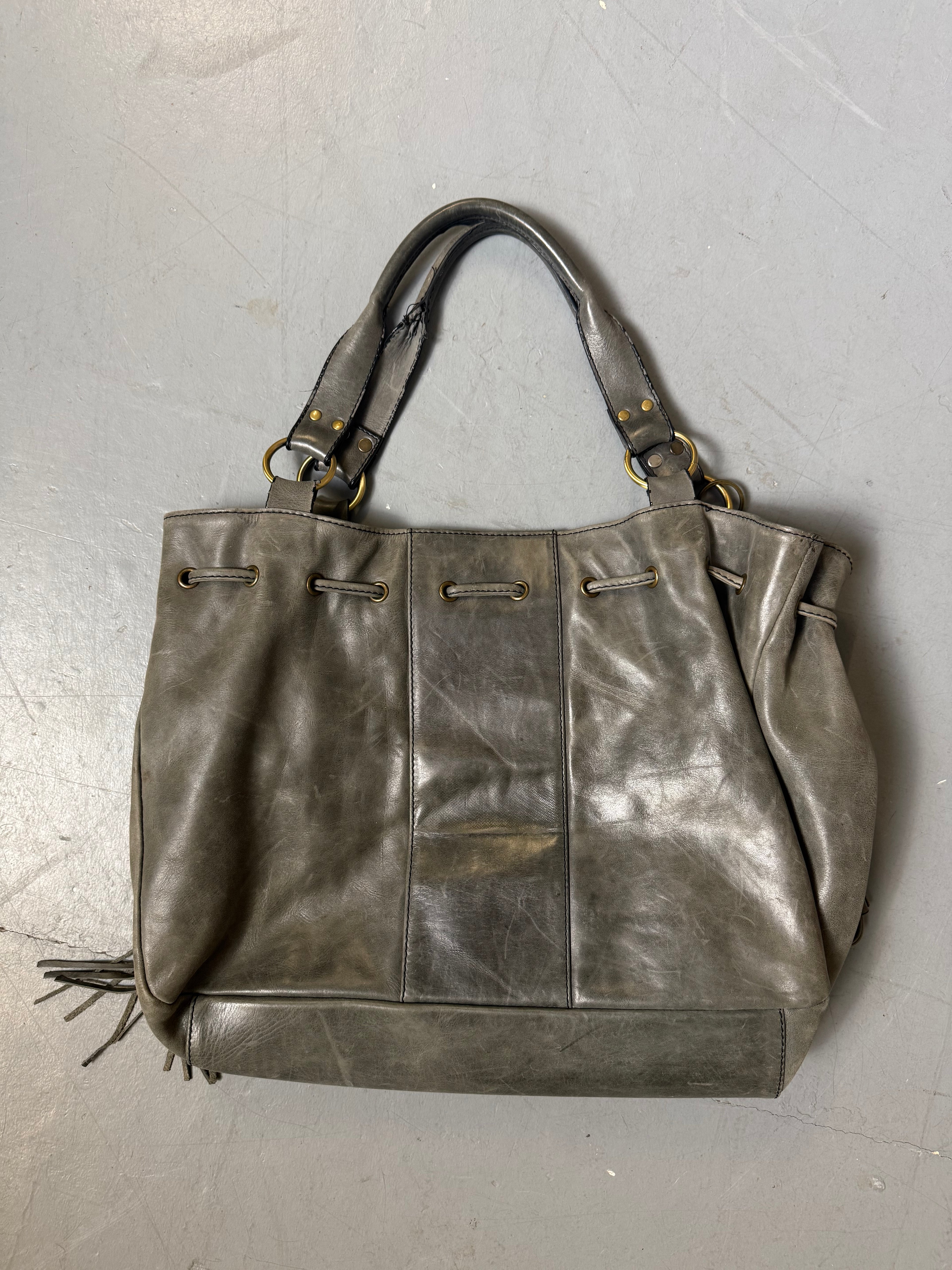 Vintage Dolce&Gabbana Grey Leather Handbag