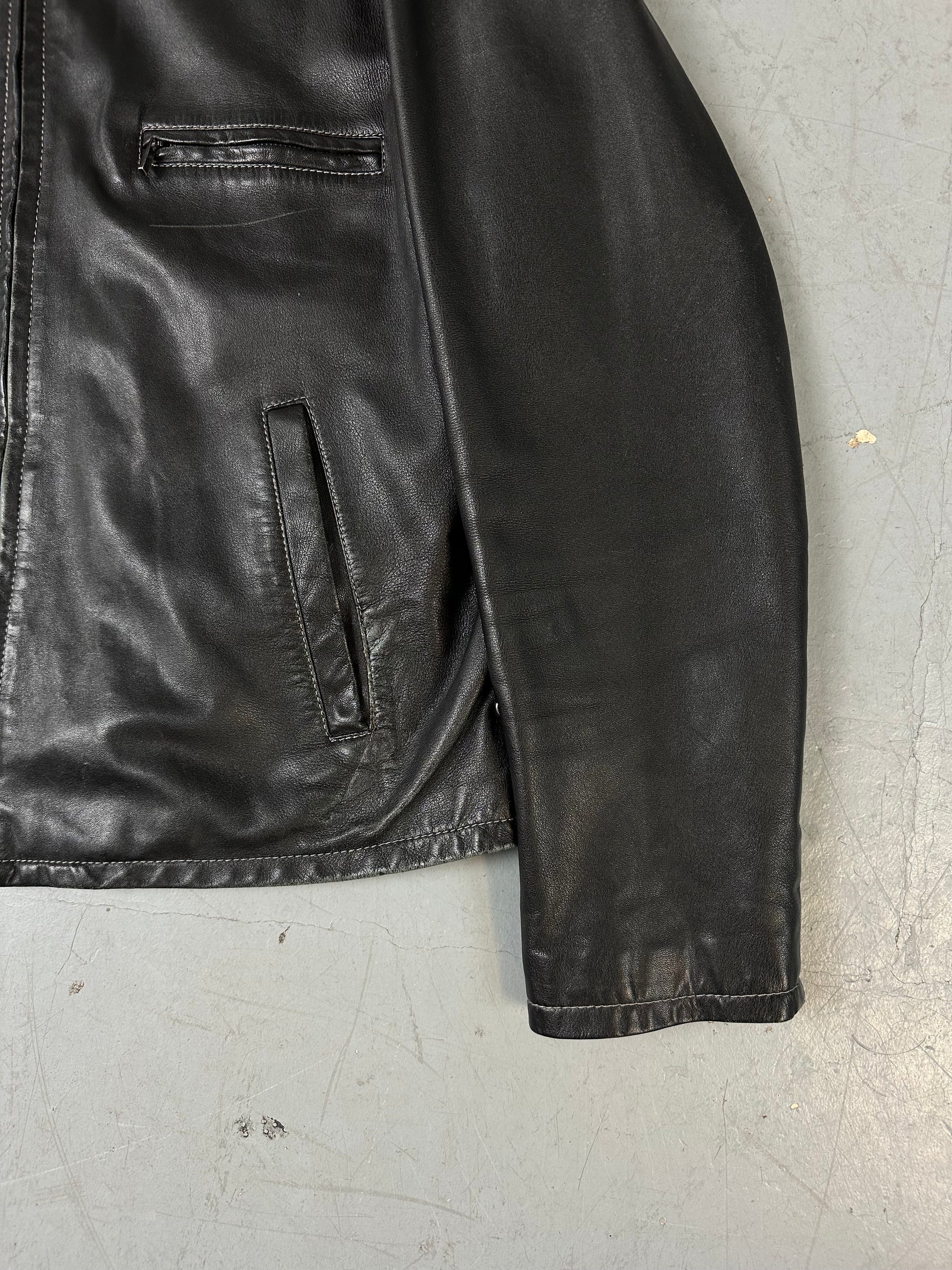Eine schicke schwarze vintage Lederjacke von joop