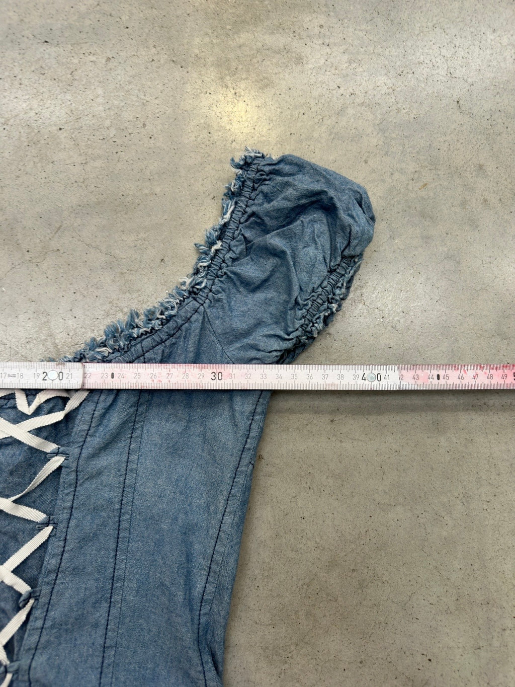 Vintage Guess Denim Back Corsett Top S