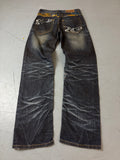 Vintage Big Train High Waist Jeans mit Stitching für Frauen 