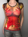 Produktbild von Vintage Sexy Devil Printed T-Shirt S von vorne