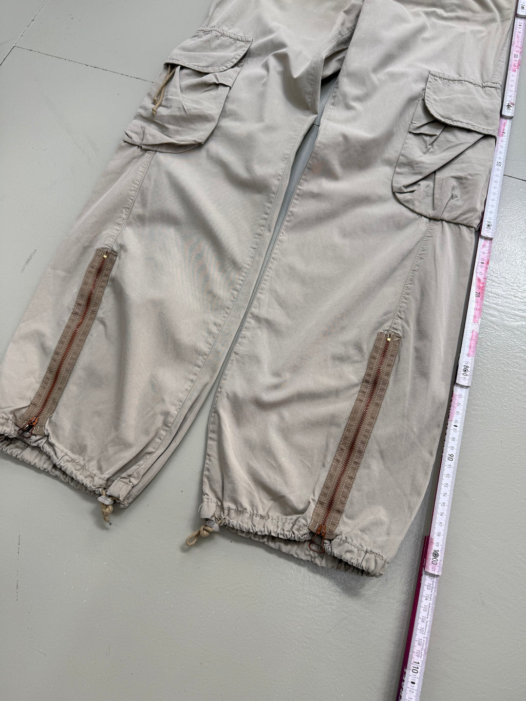 Vintage Beige Light Cargo Pants M