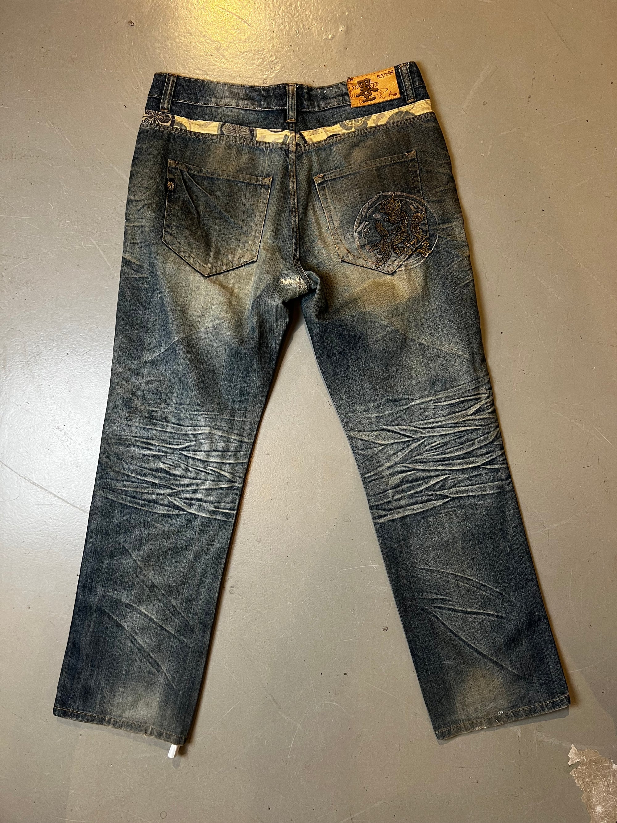Vintage Big Train Bleached Denim L/XL