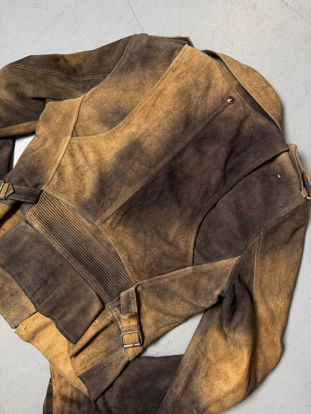 Vintage Diesel Brownish Lamb Leather Jacket S