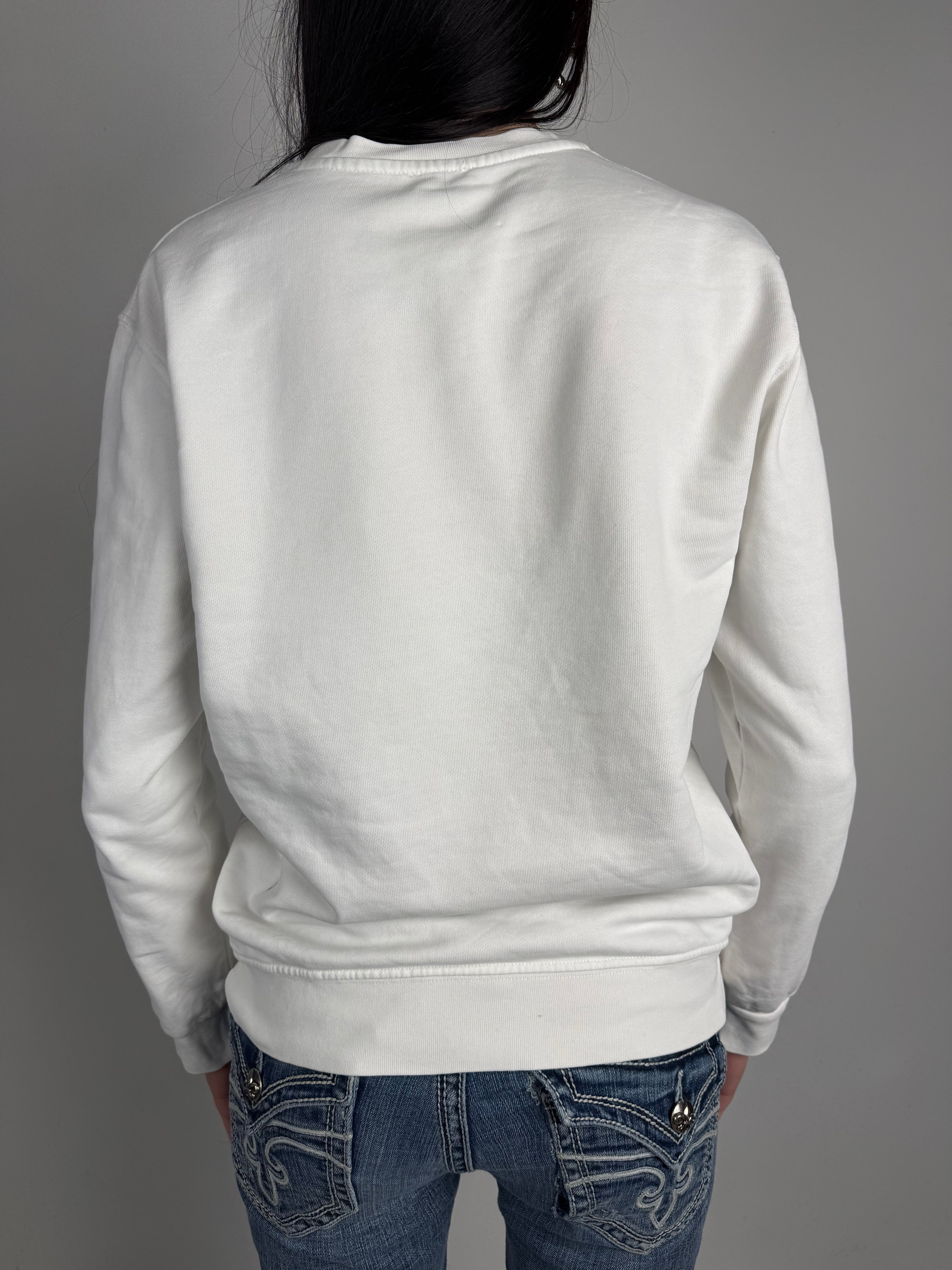 Vintage Kenzo Paris Printed White Sweater S