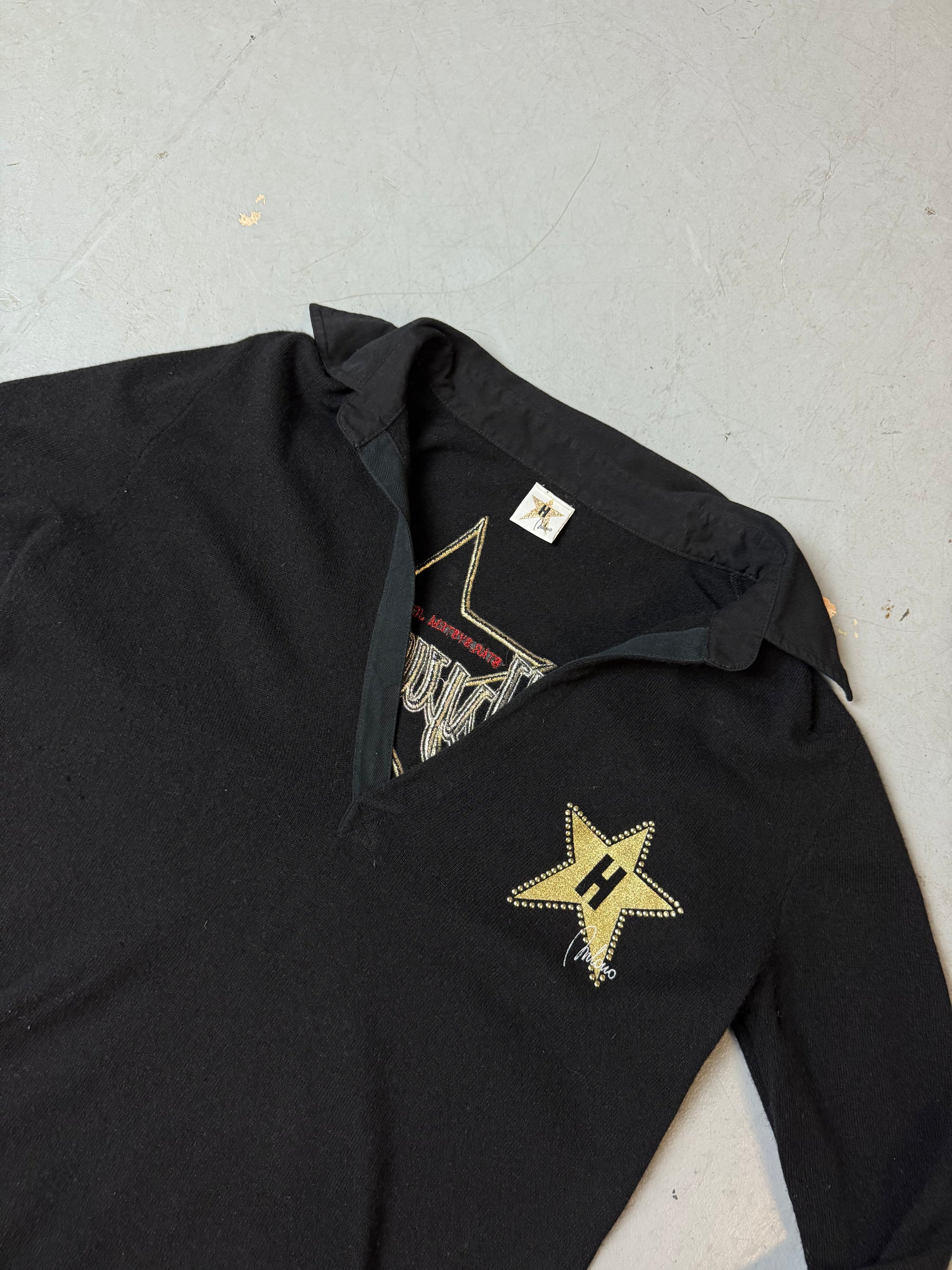 Vintage Hollywood Milano Black Oversized Longsleeve XL