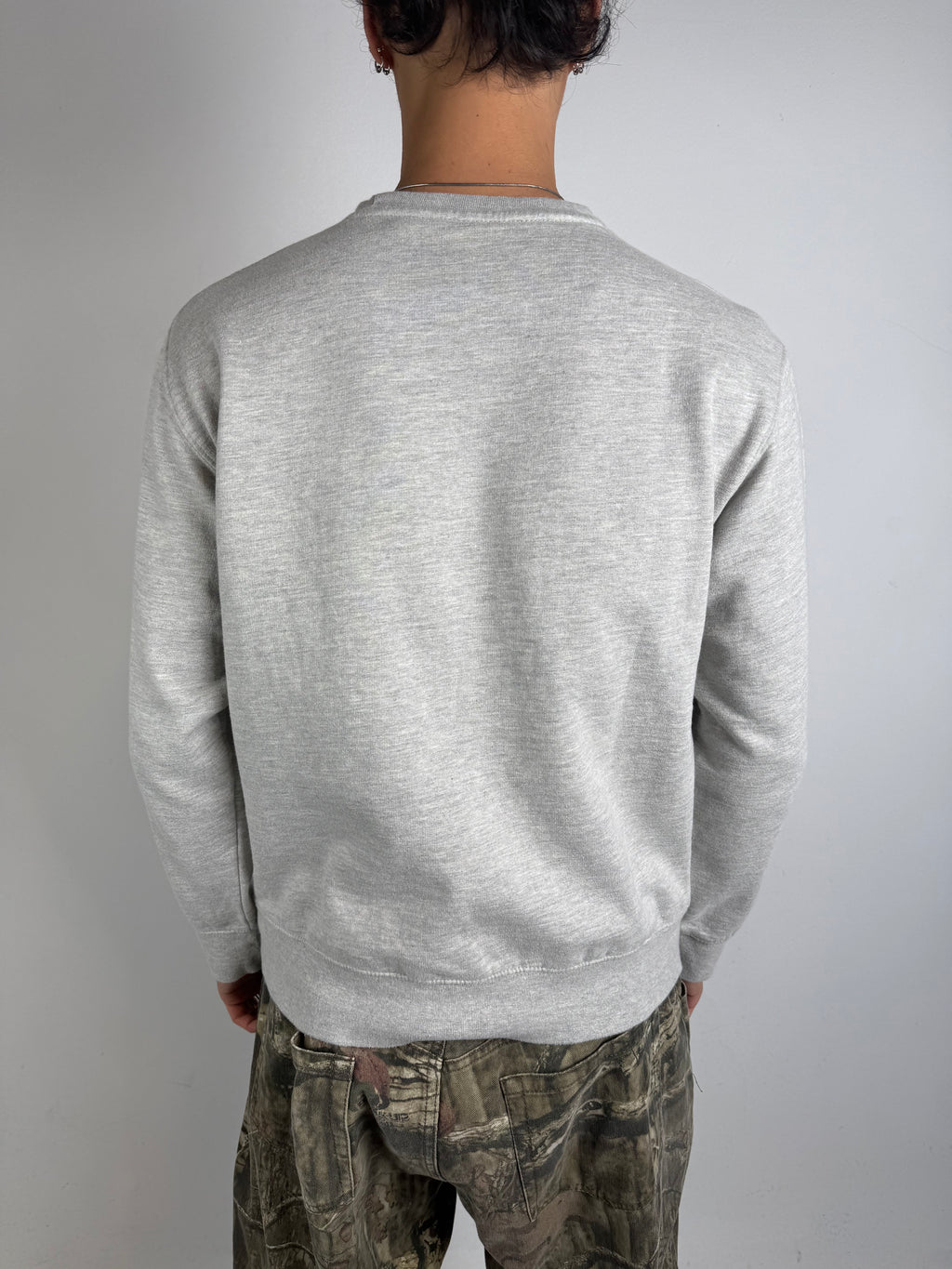 Vintage Schott NYC Grey Printed Sweater M