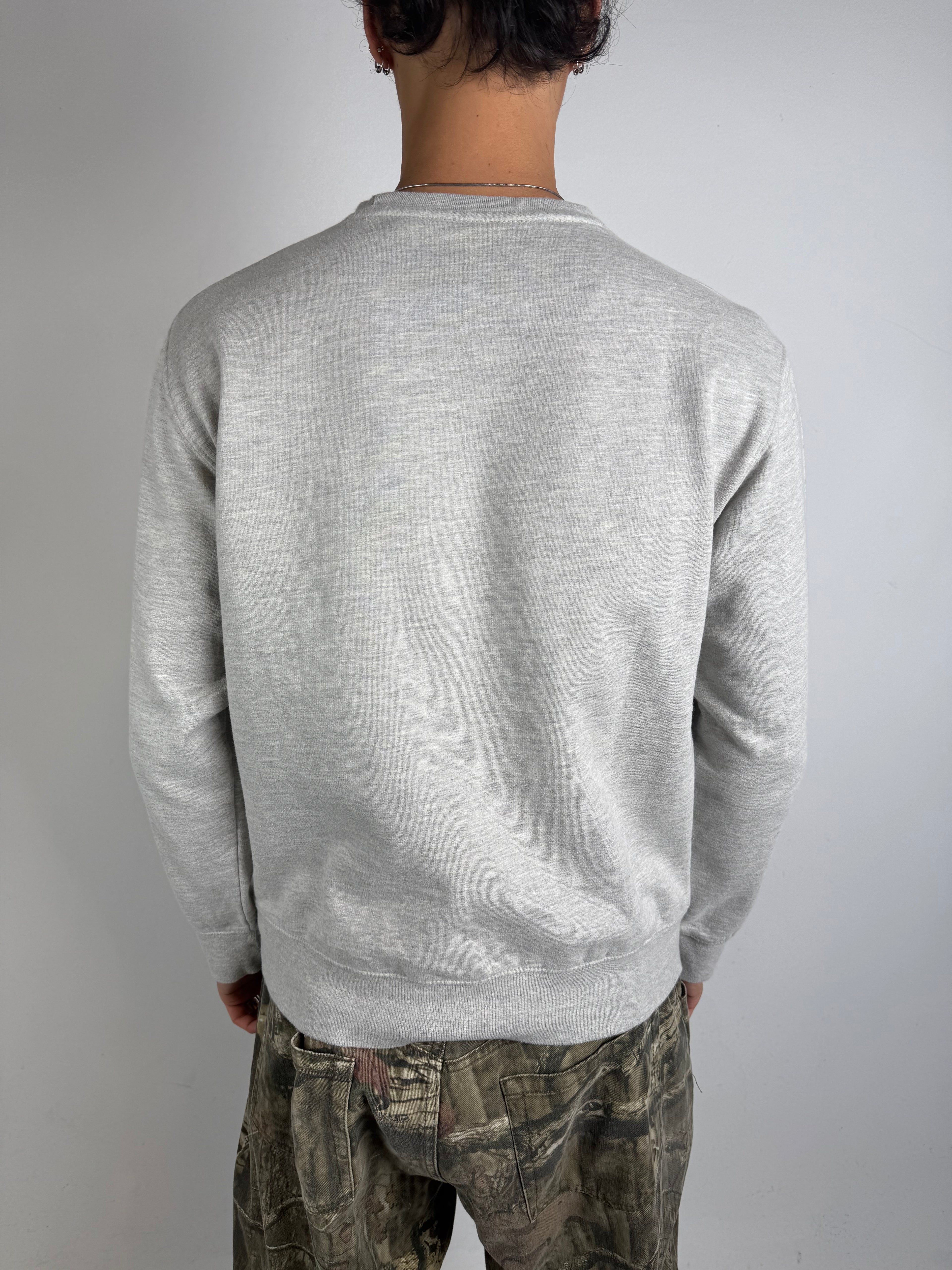 Vintage Schott NYC Grey Printed Sweater M