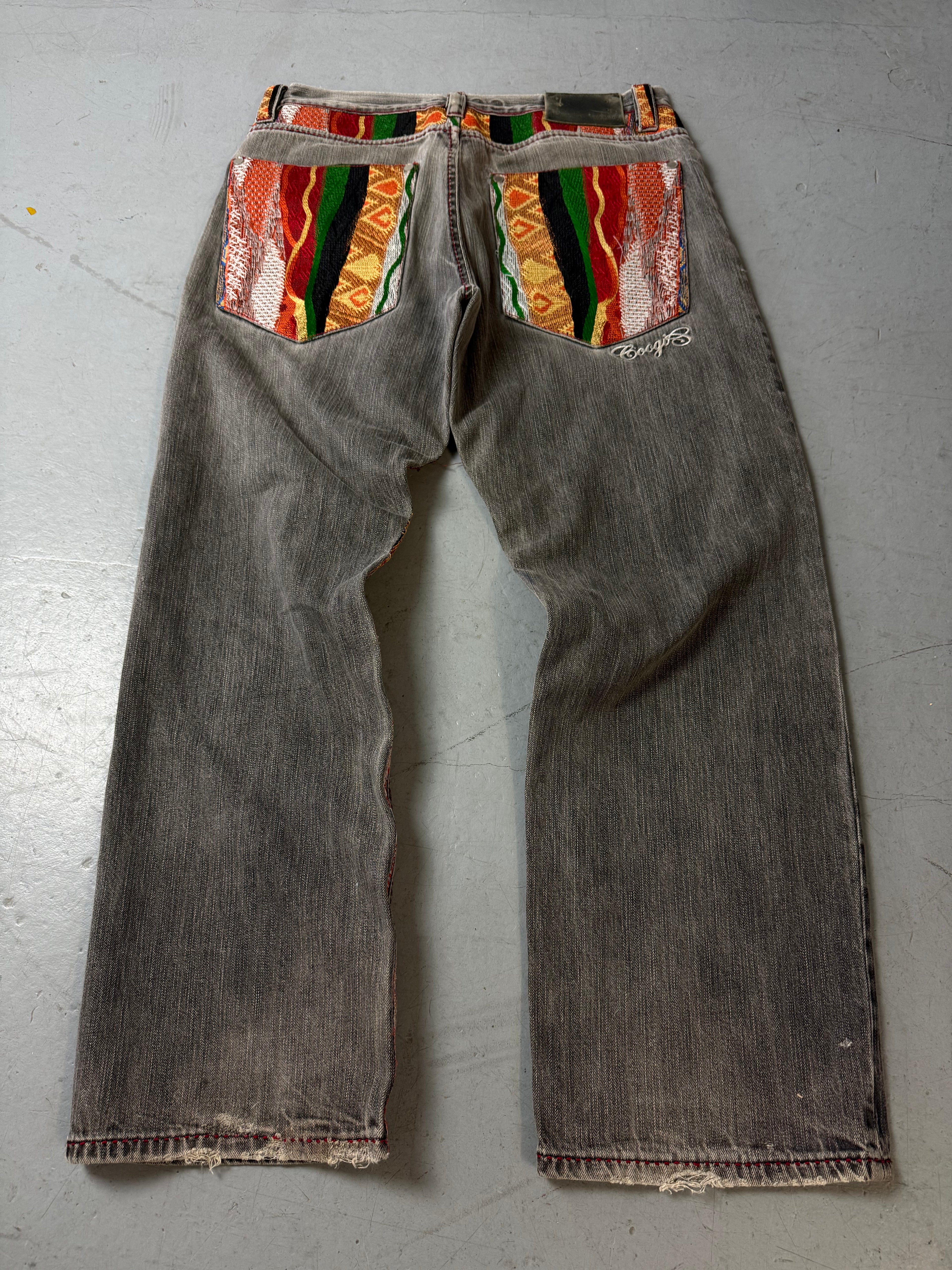 Vintage Coogi Herren baggy Denim 2000s  Designer Second Hand Fashion 