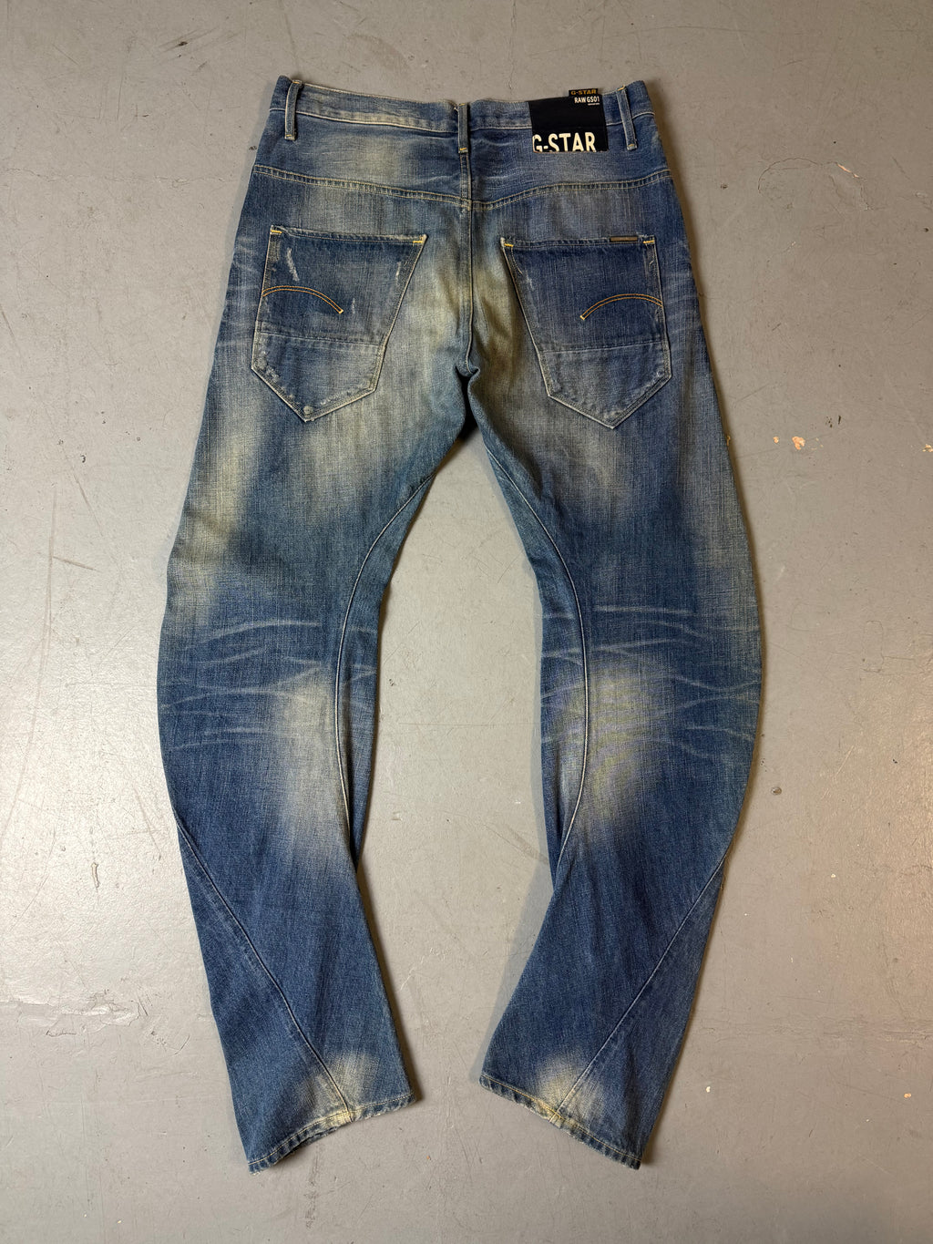 Produktbild von Vintage G-Star Raw GS01 Washed Denim Jeans M/L von hinten