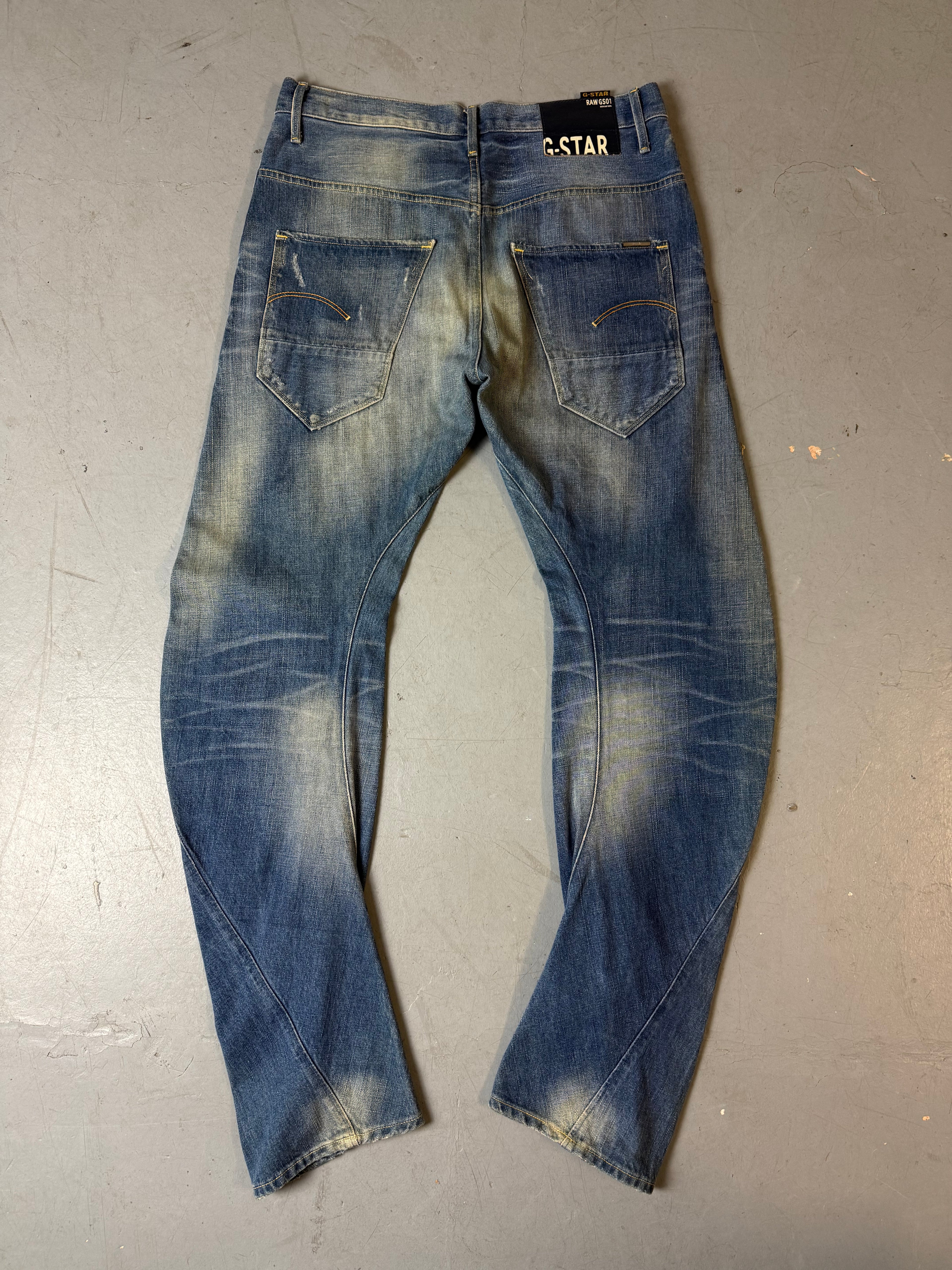 Produktbild von Vintage G-Star Raw GS01 Washed Denim Jeans M/L von hinten