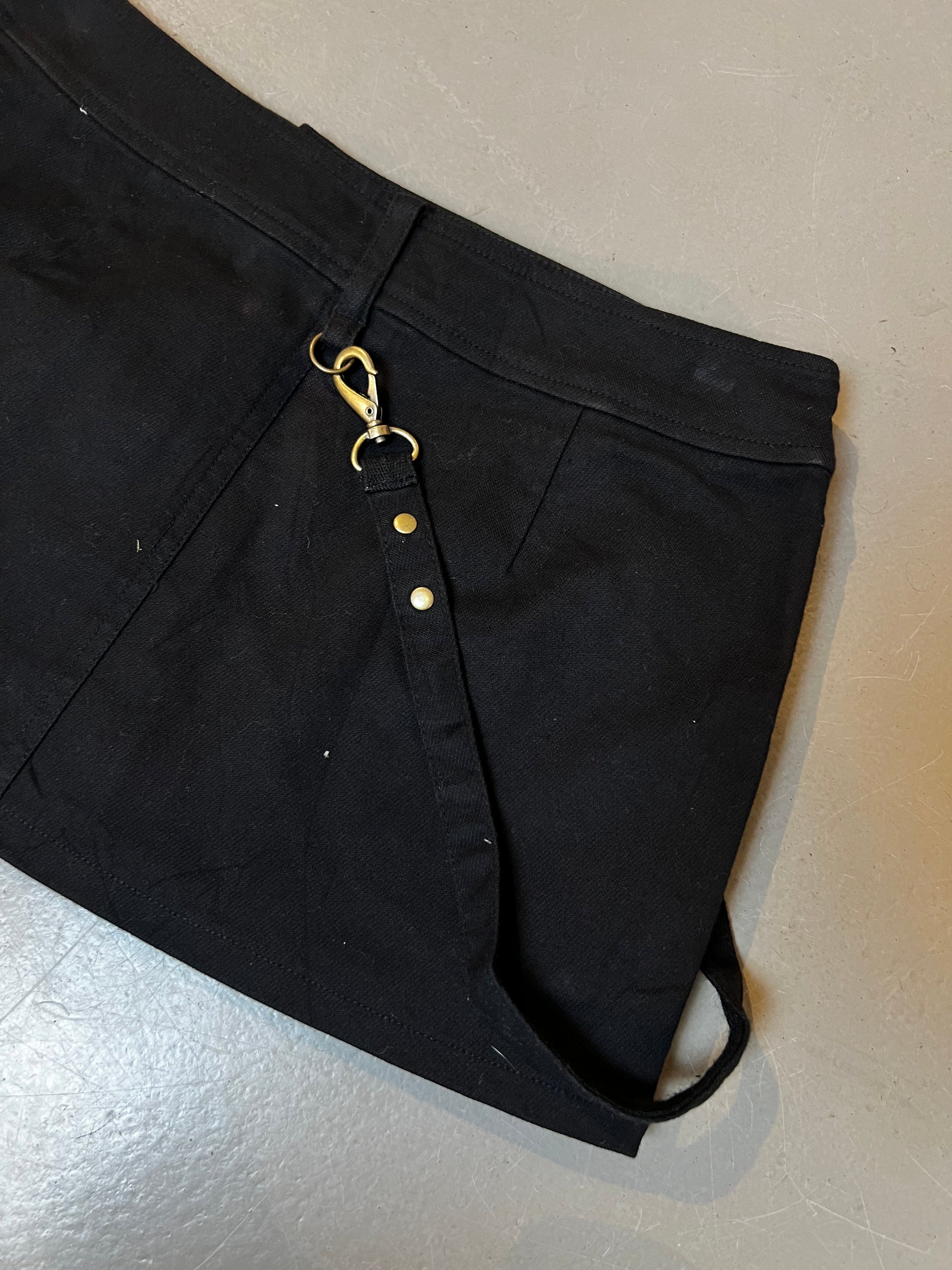 Vintage Black Mini Skirt with Chain S