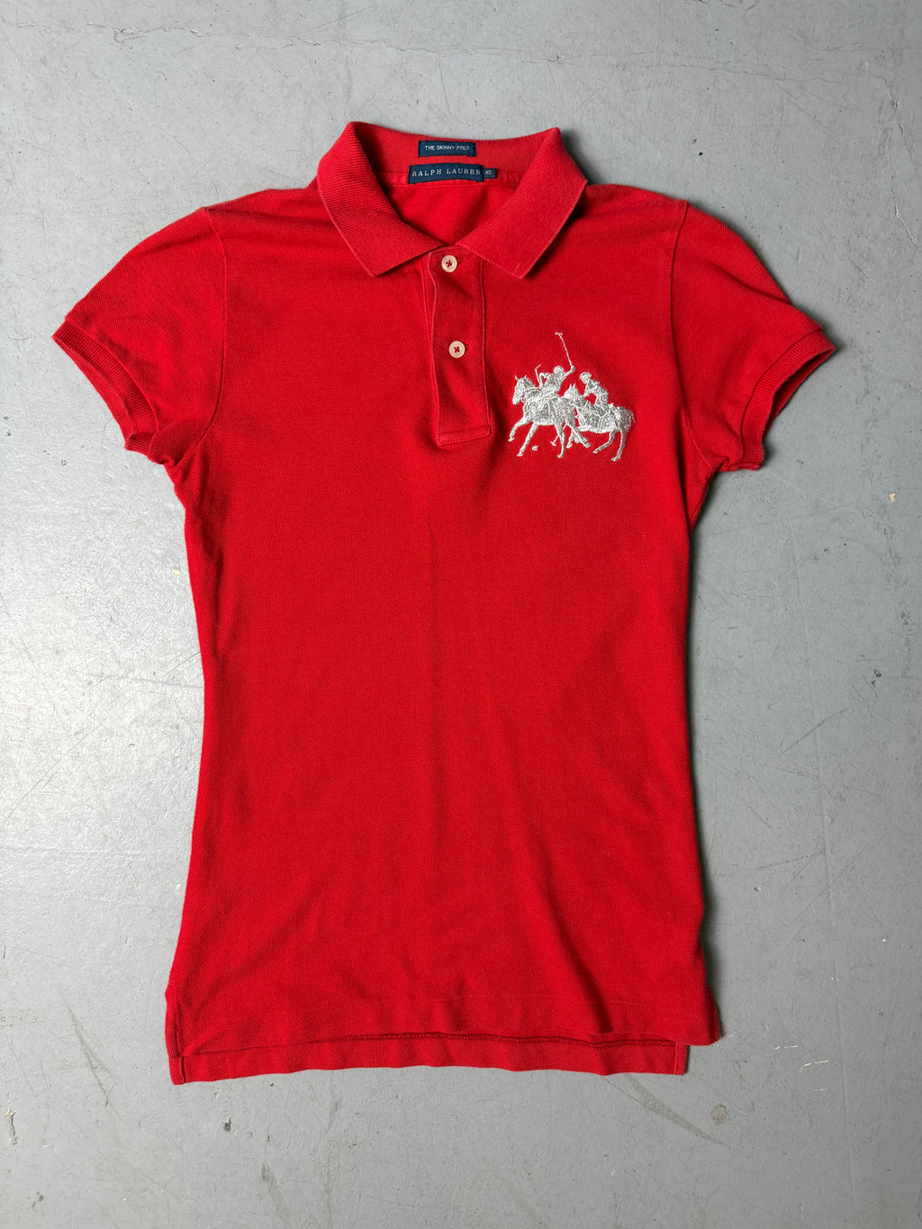 Produktbild Vintage Ralph Lauren Red Slim Fit Polo XS/S von vorne 