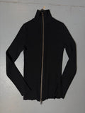 Vintage Richmond Black Knit Zip Jacket für Damen. Y2K Secondhand 2000s Fashion.