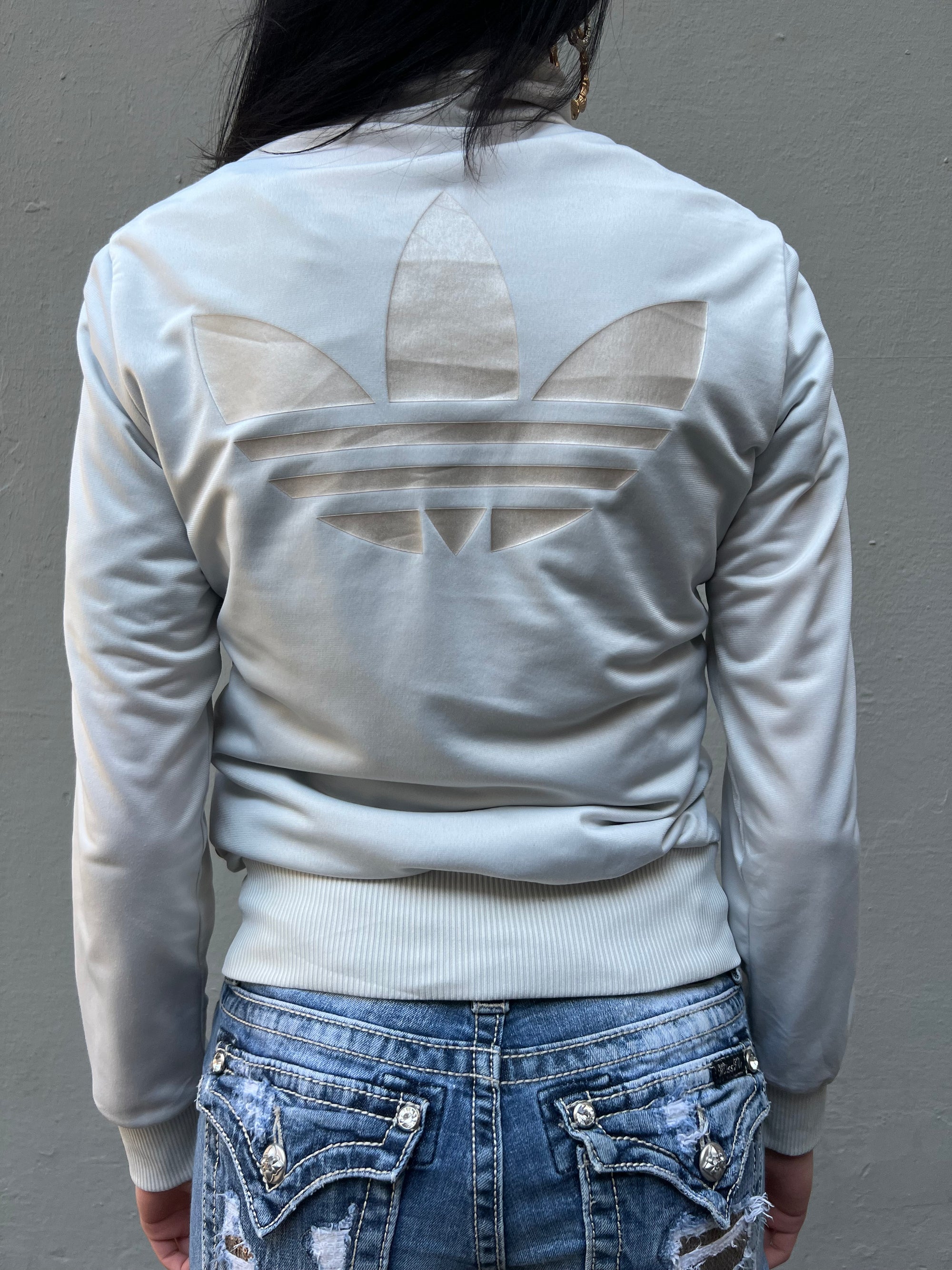 Vintage Adidas Track Jacket White/Silver S