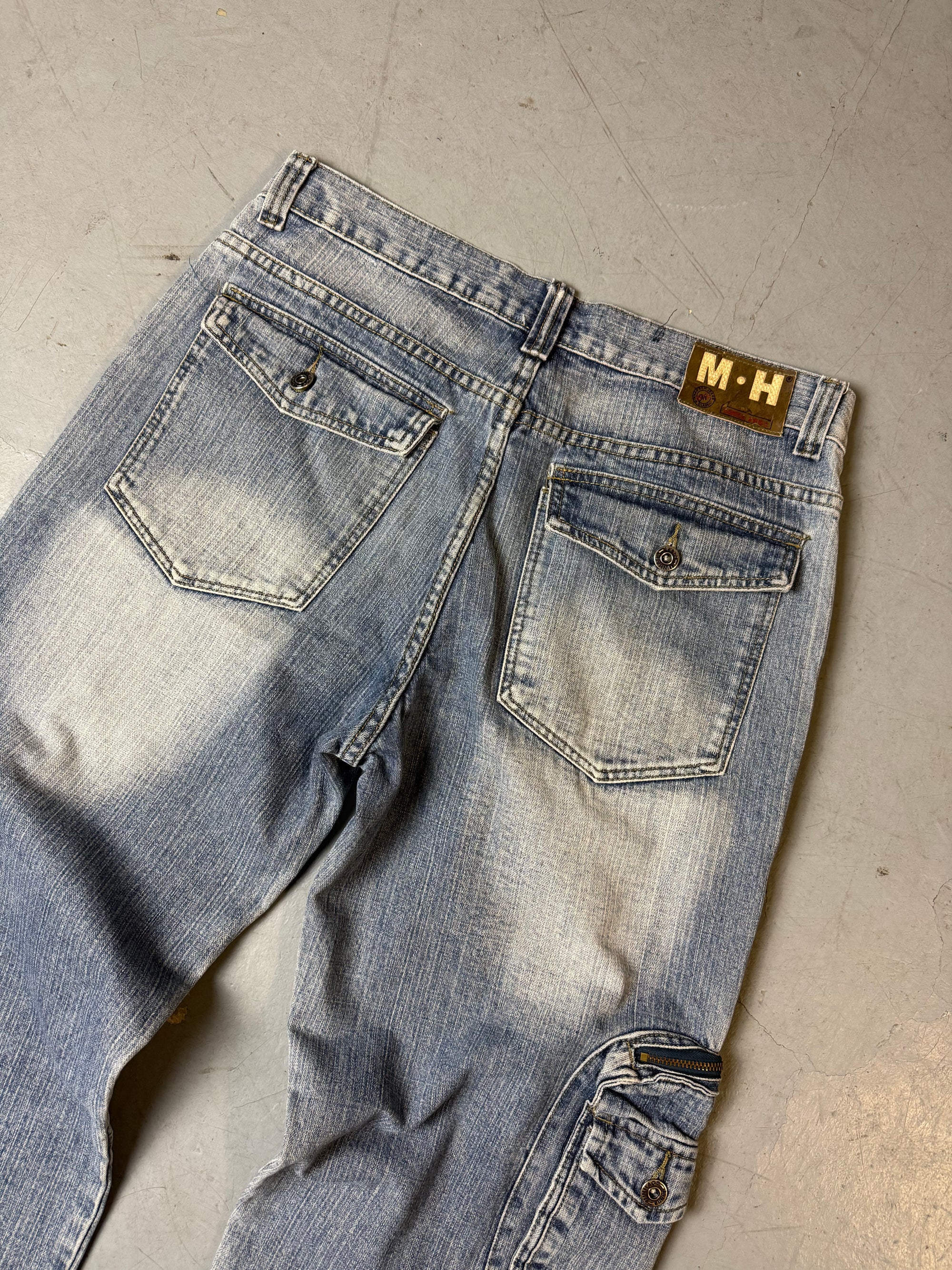 Detailliertes Produktbild von Vintage Minhad Light Blue Baggy Jeans XL von hinten