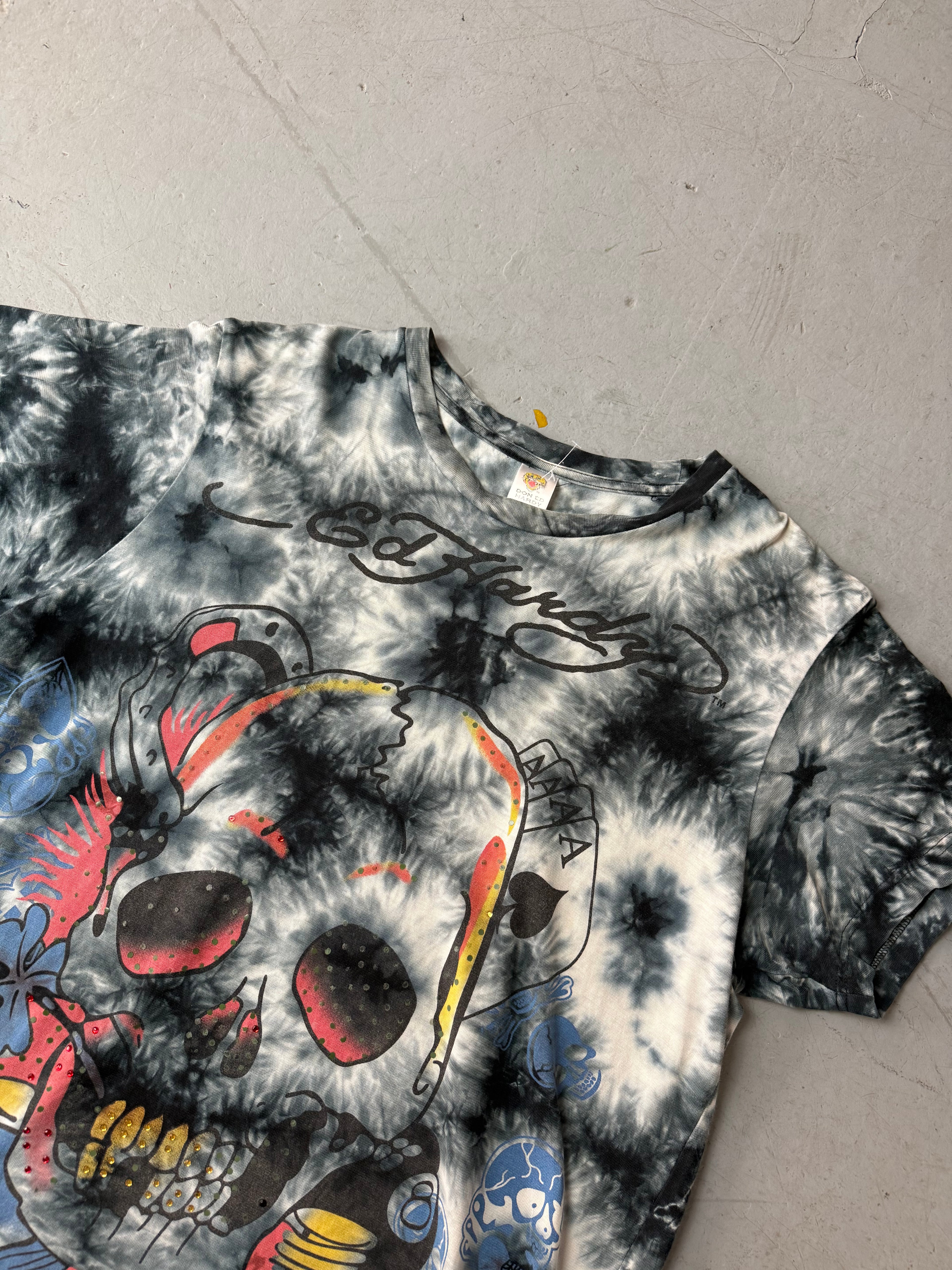 Vintage Ed Hardy Printed T-Shirt y2k 2000s Fashion 