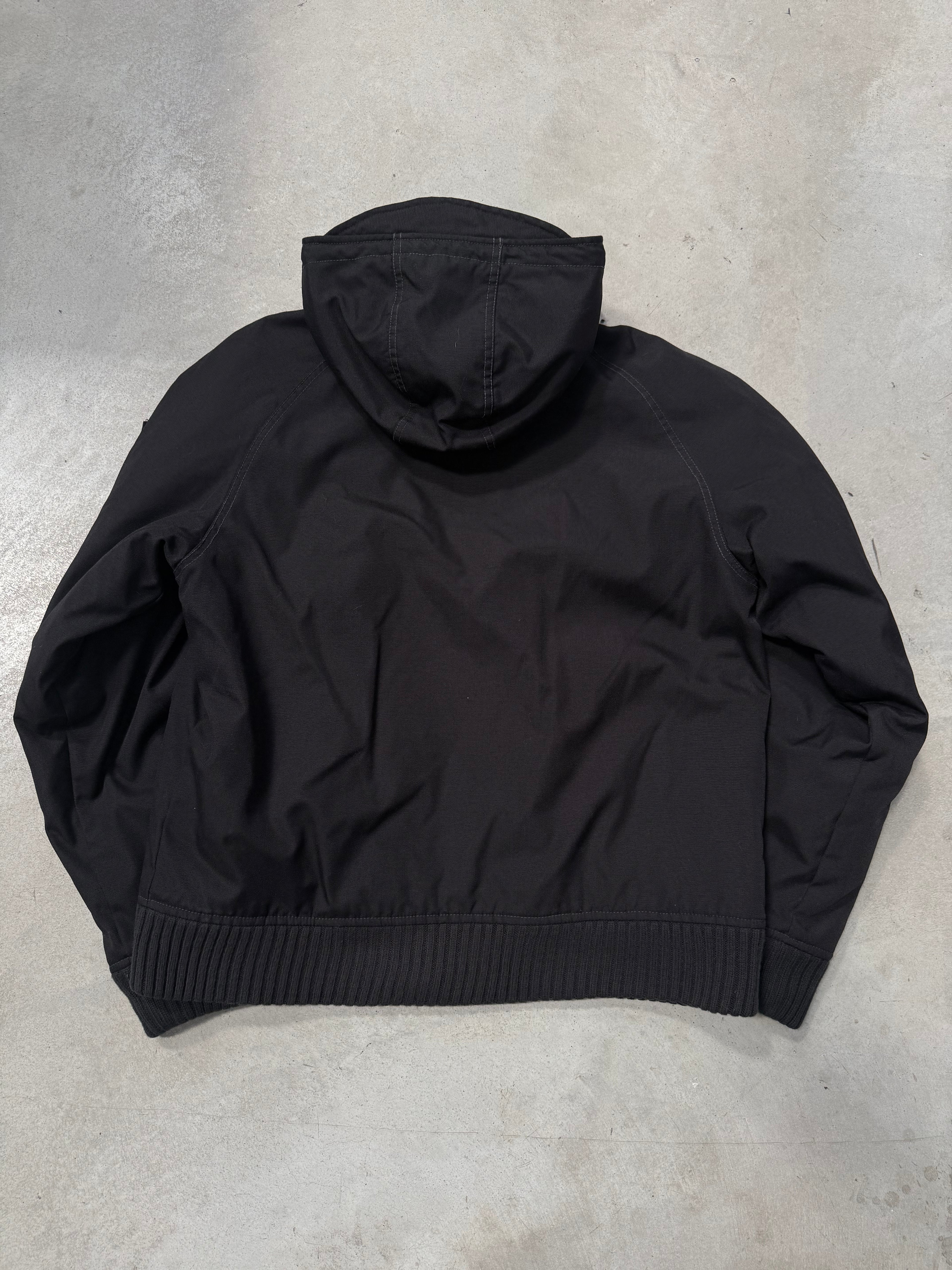 Vintage Woolrich Black Winter Jacket Für Männer. Y2K Second Hand 2000s Fashion 