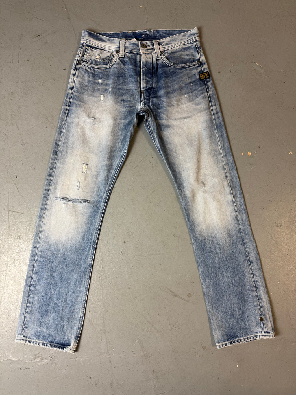 Produktbild von Vintage G-Star Raw Light Blue Washed Denim Jeans S/M von vorne