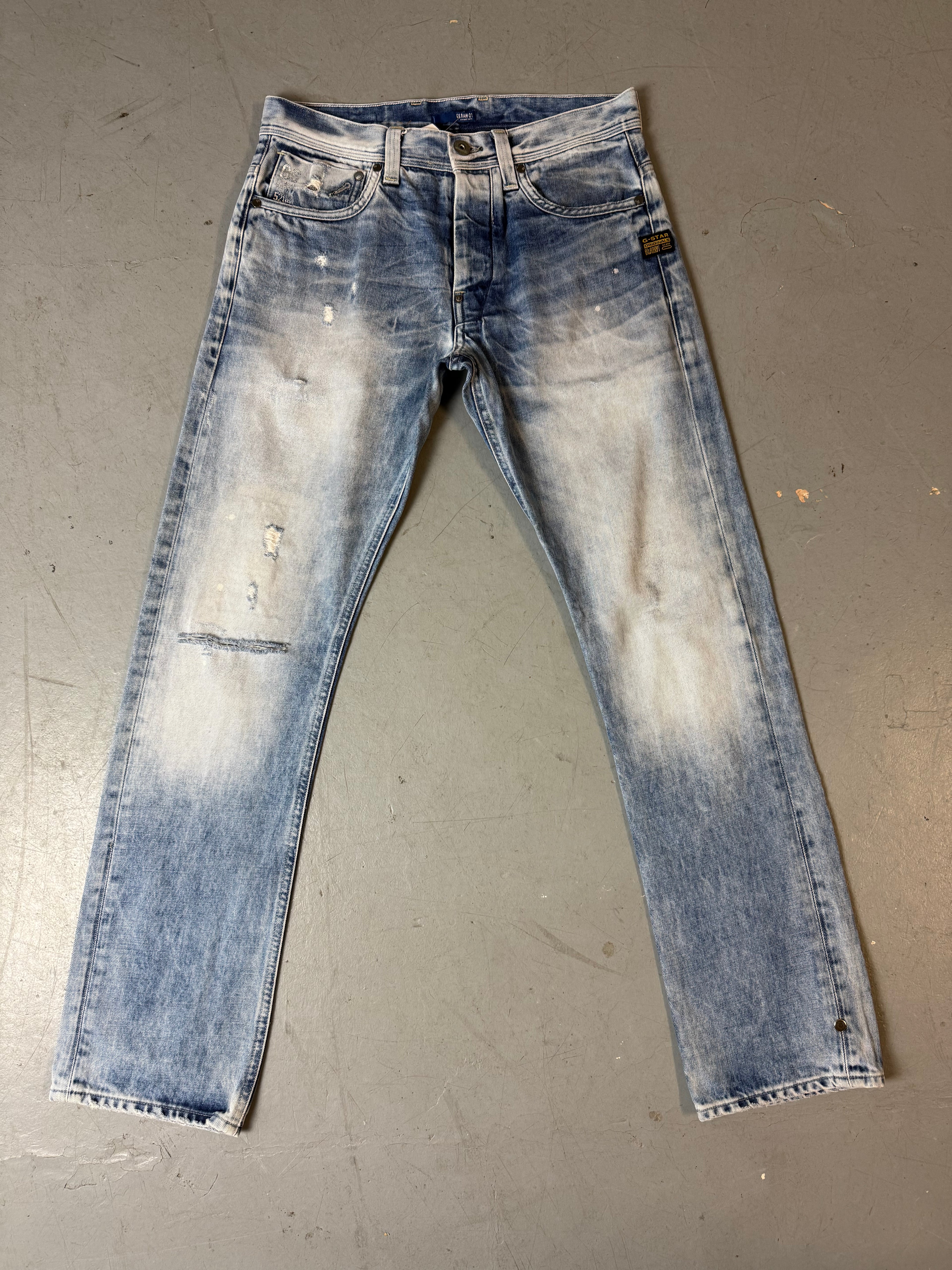 Produktbild von Vintage G-Star Raw Light Blue Washed Denim Jeans S/M von vorne
