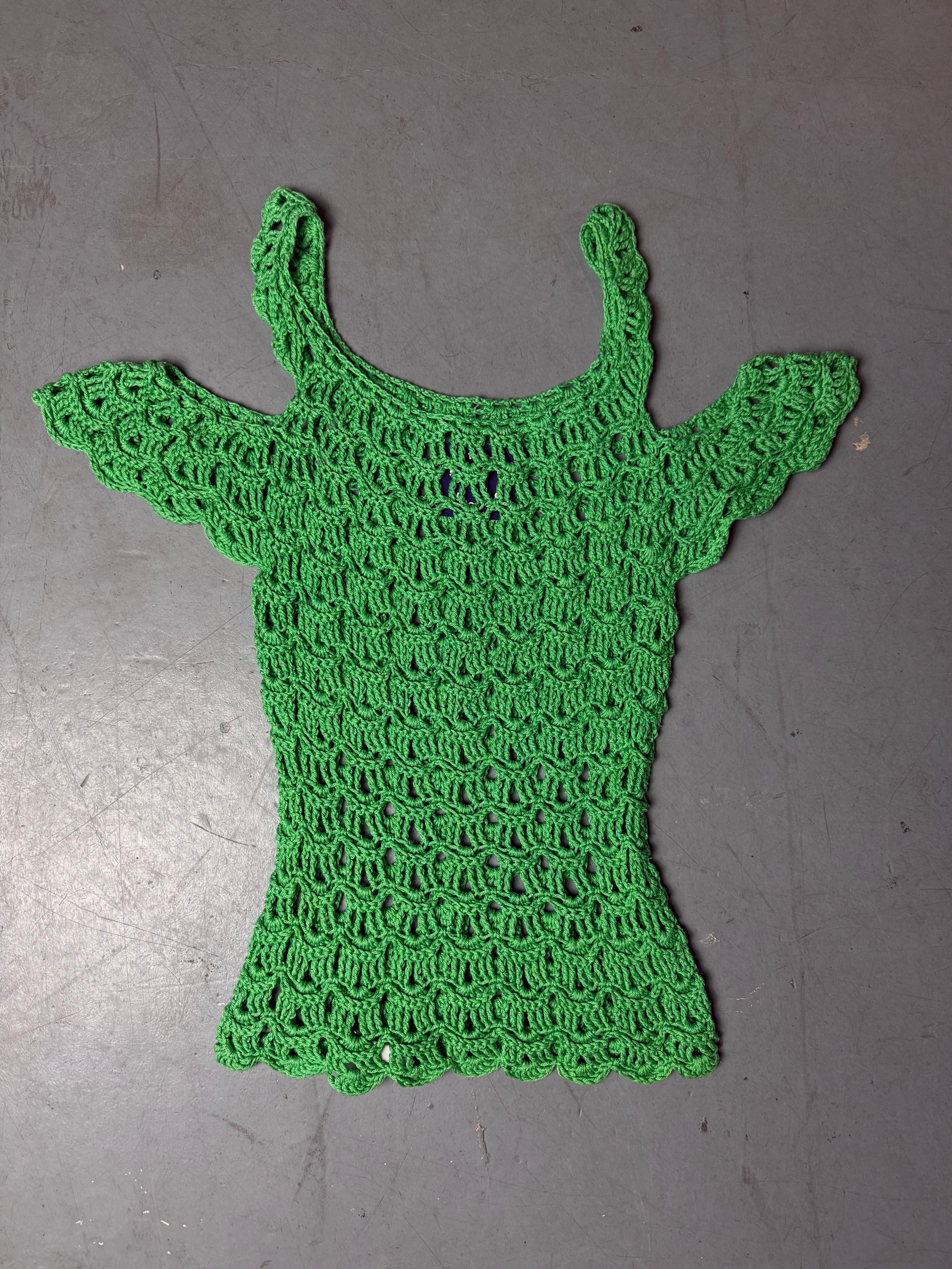 Vintage Green Knit Top S