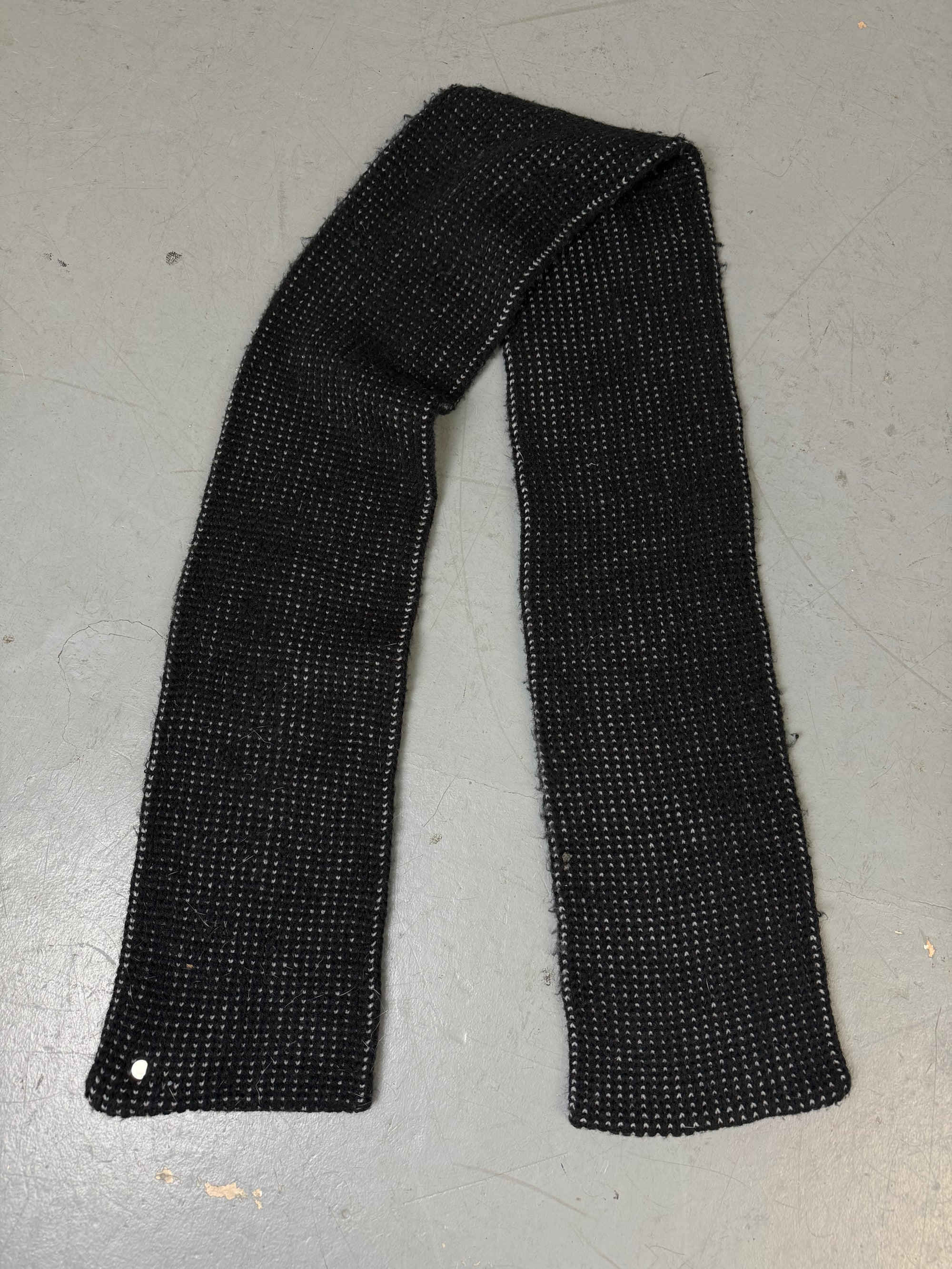 Vintage Black Adidas Knit Scarf