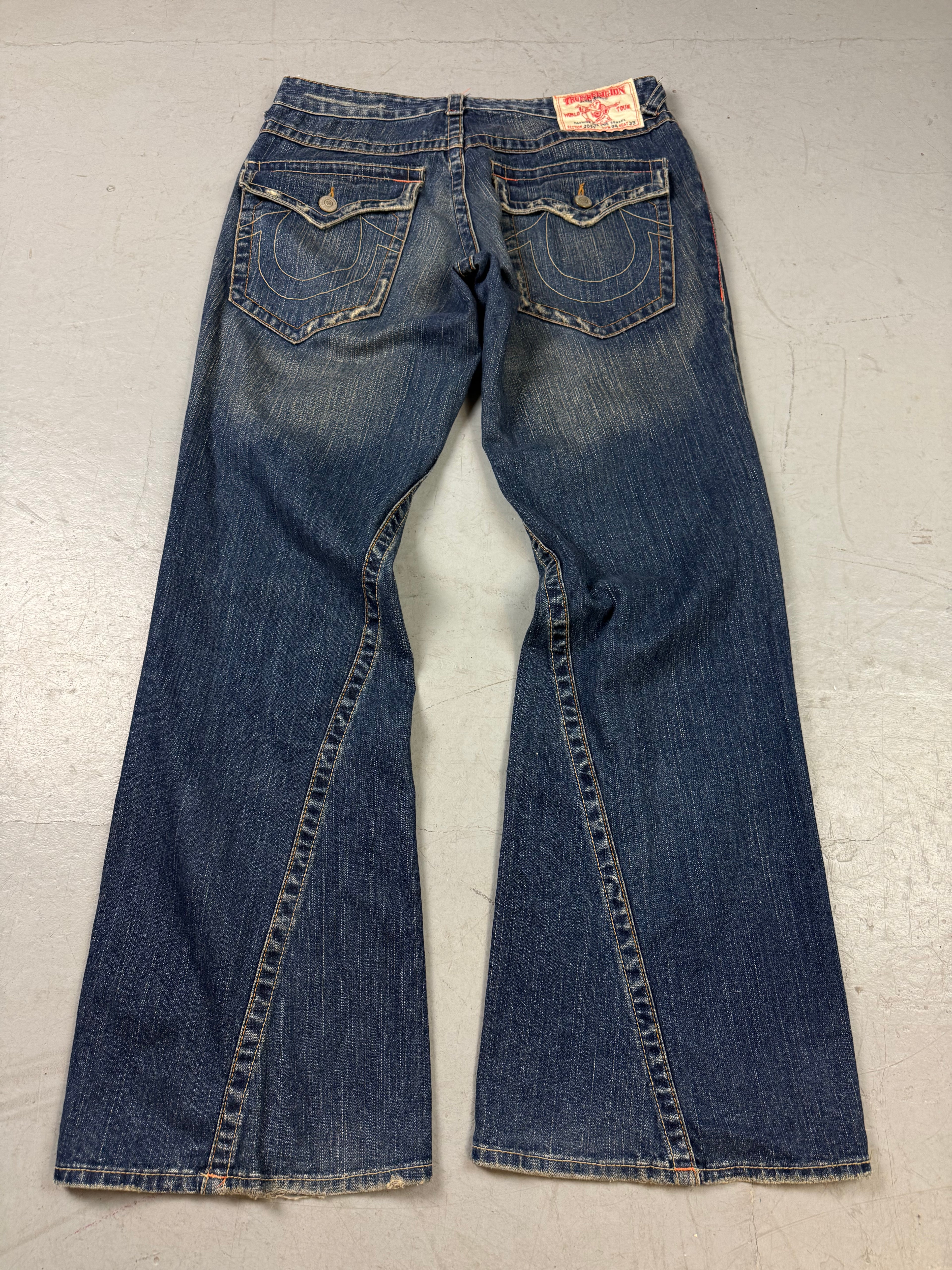 Vintage True Religion Dark Blue Flared Denim M/L