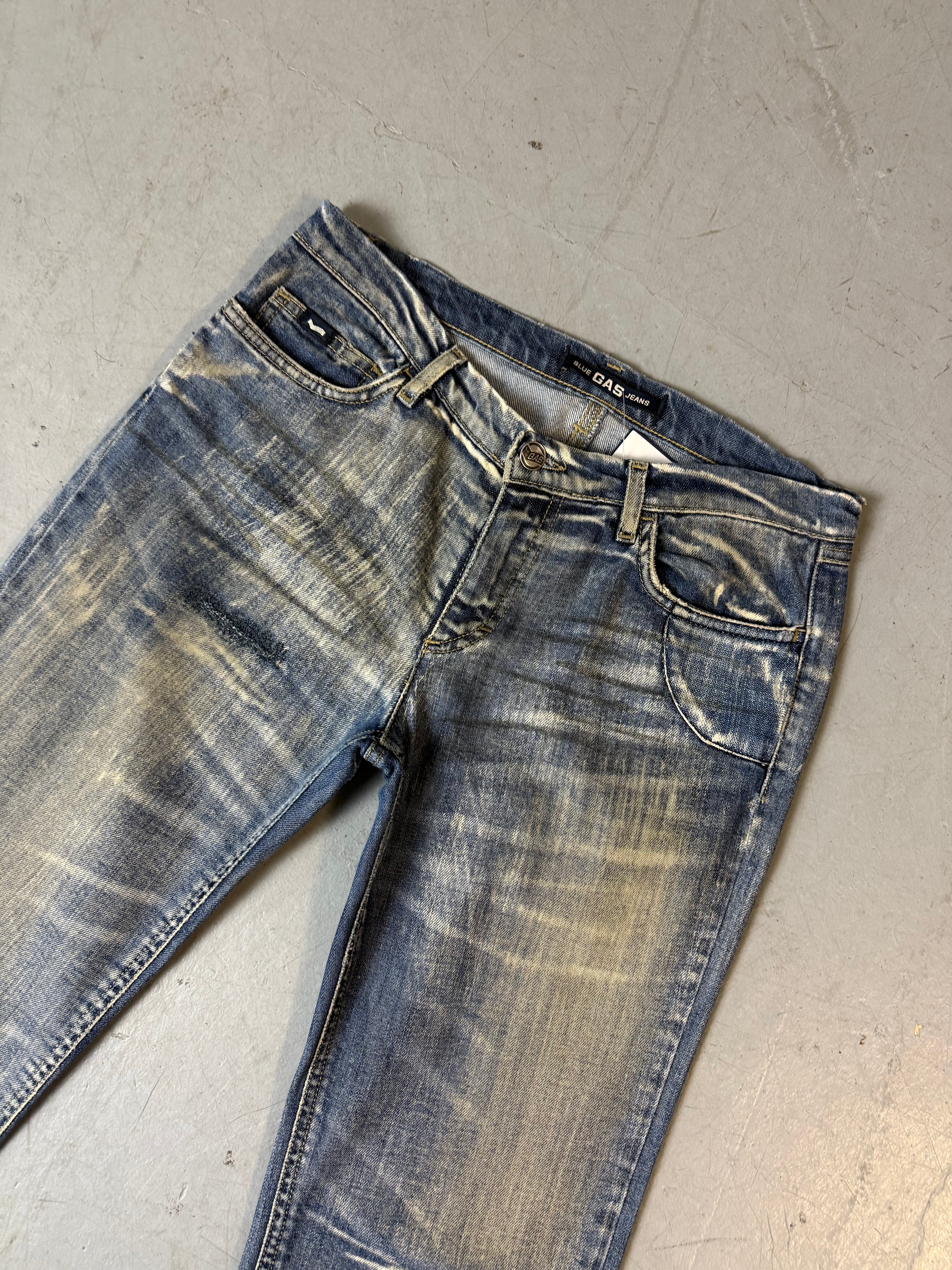 Vintage GAS Blue Washed Bootcut Jeans S