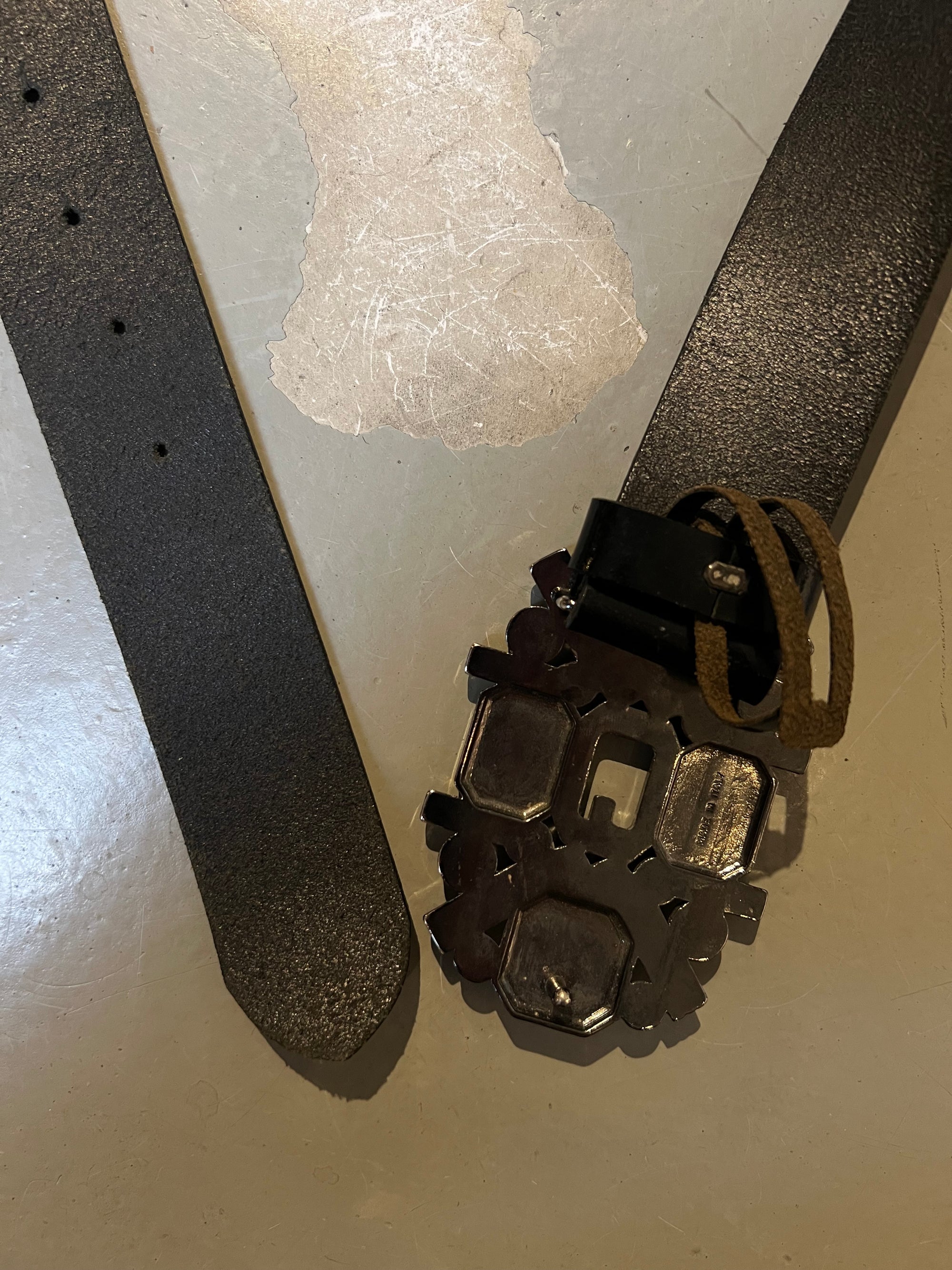 Vintage Black Guess Reflective Belt