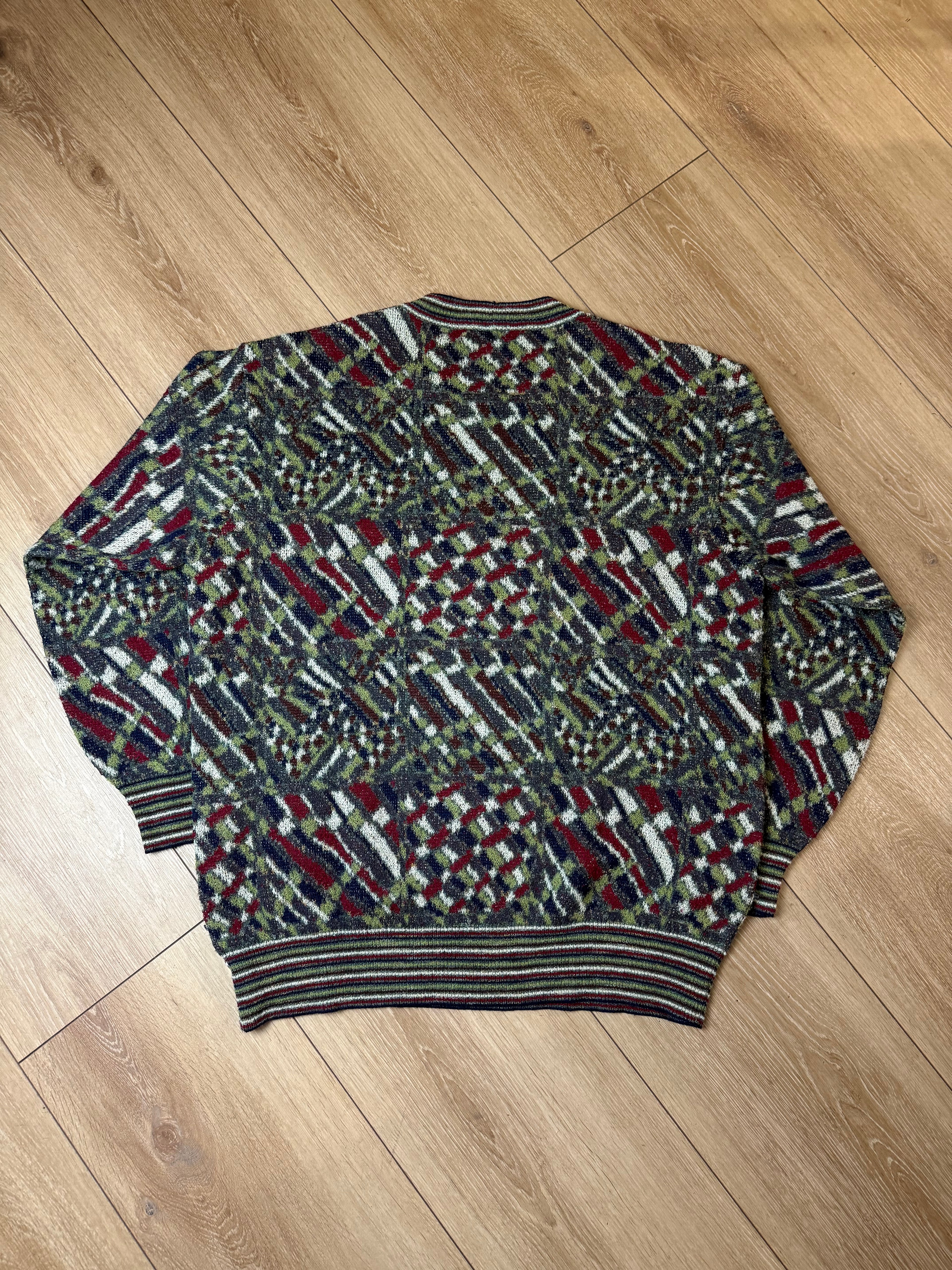 Produktbild von einem Vintage Missoni Sport Green Knit Sweater von hinten