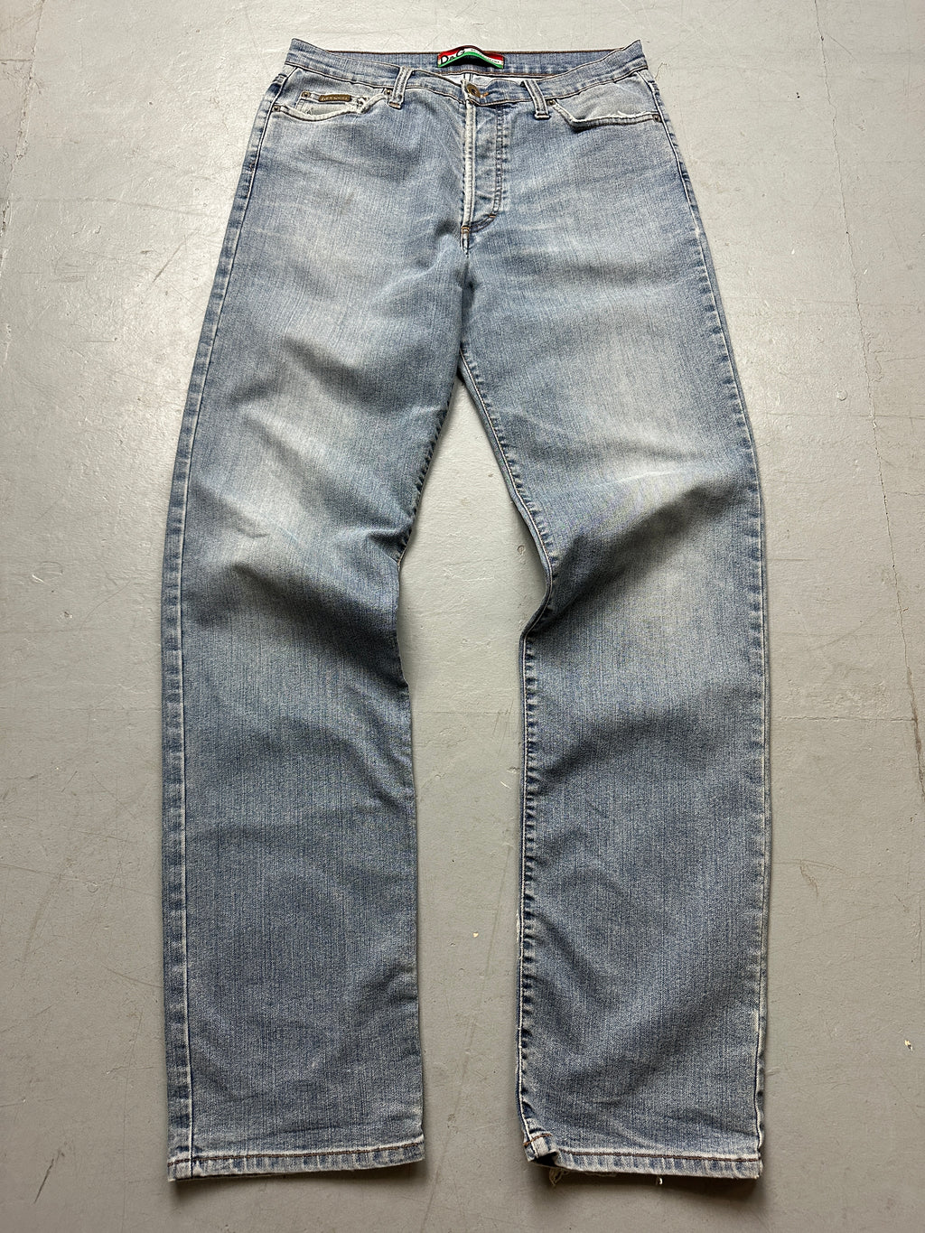 Vintage Dolce&Gabbana Light Blue Baggy Denim für Männer. Y2K Secondhand 2000s Fashion