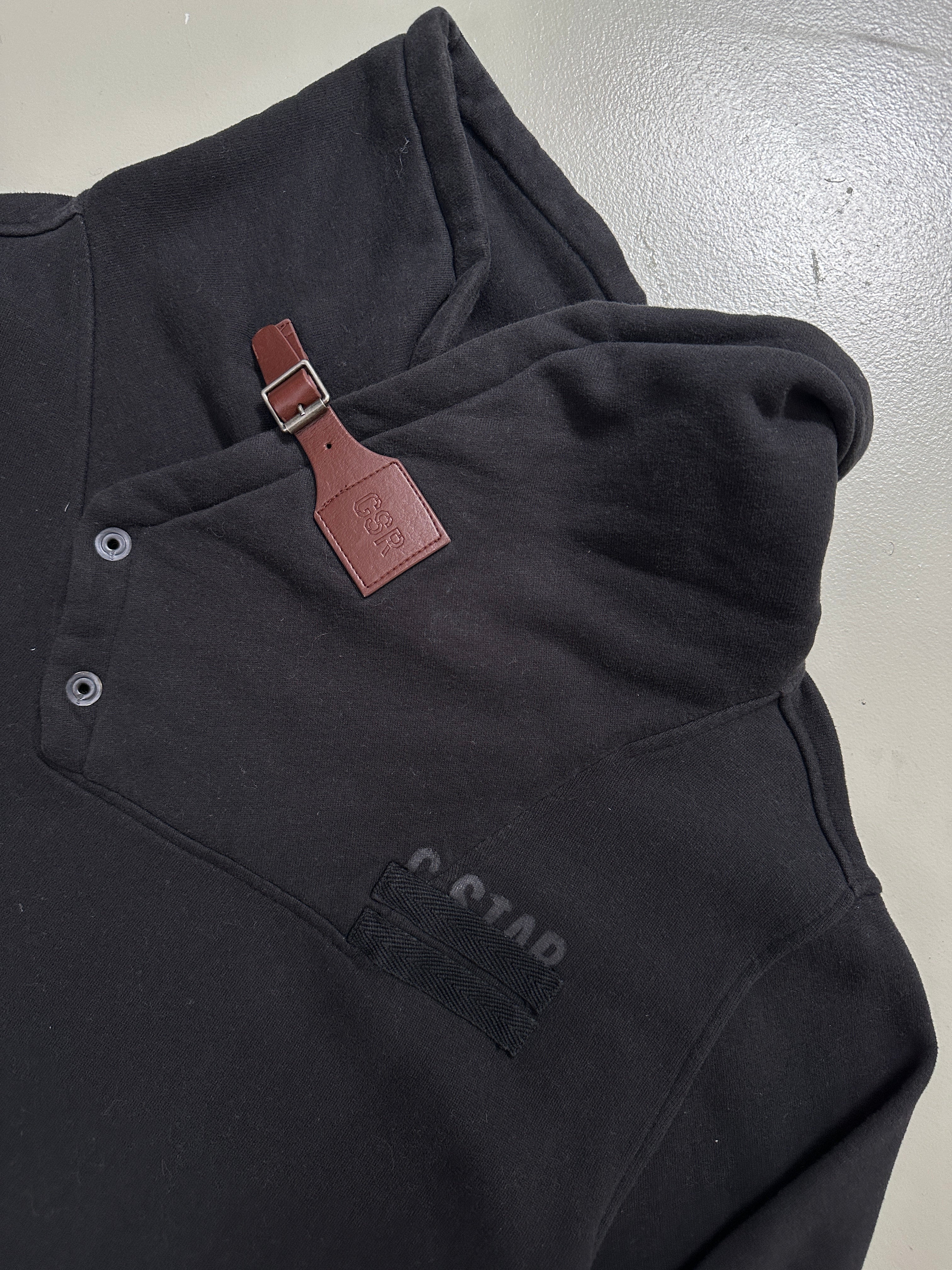 Vintage Black G-Star High Neck Sweater für Herren. Y2K Second Hand 2000s Fashion 