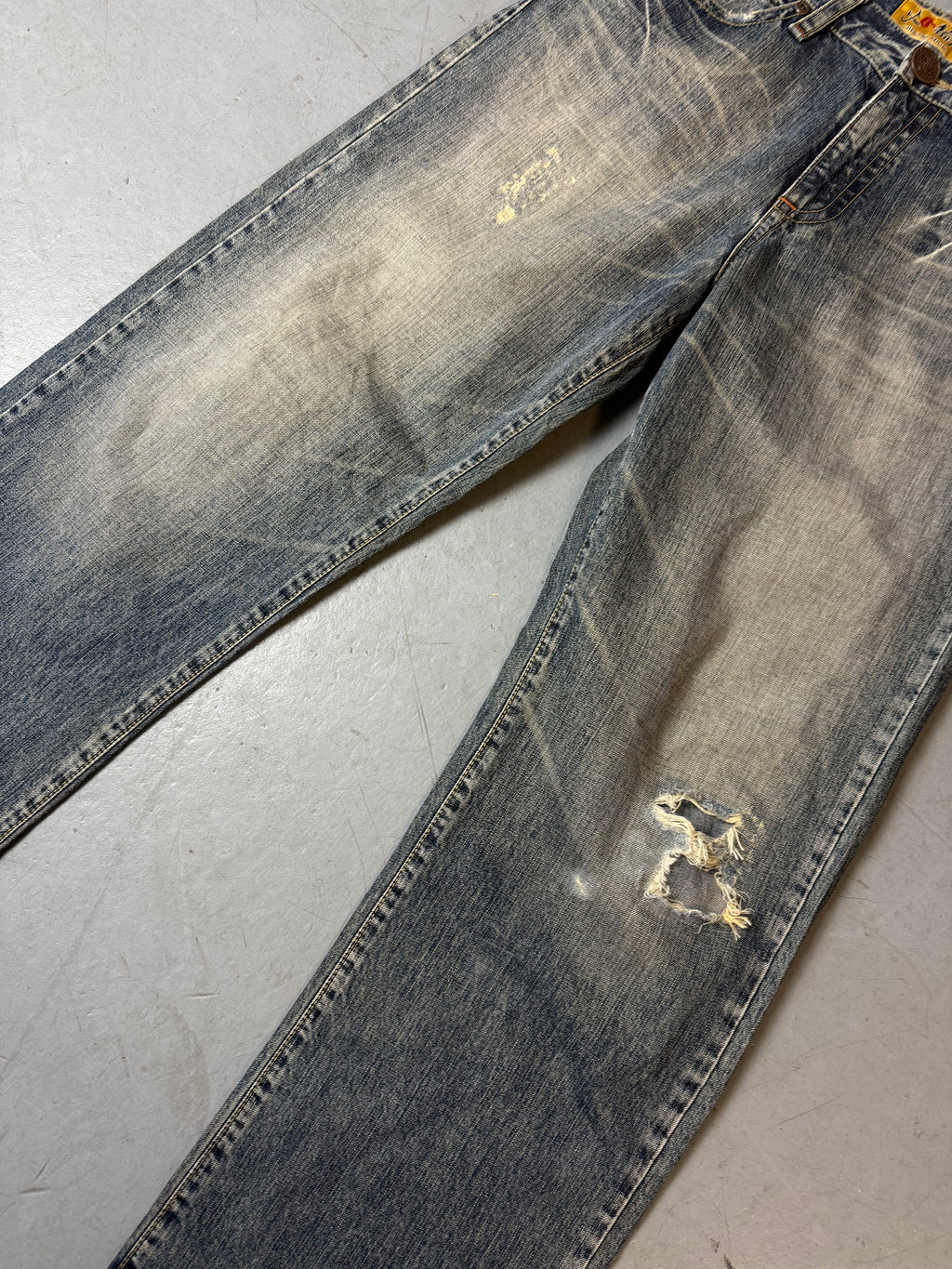 Vintage Nippon Blue Japanese Printed Denim M