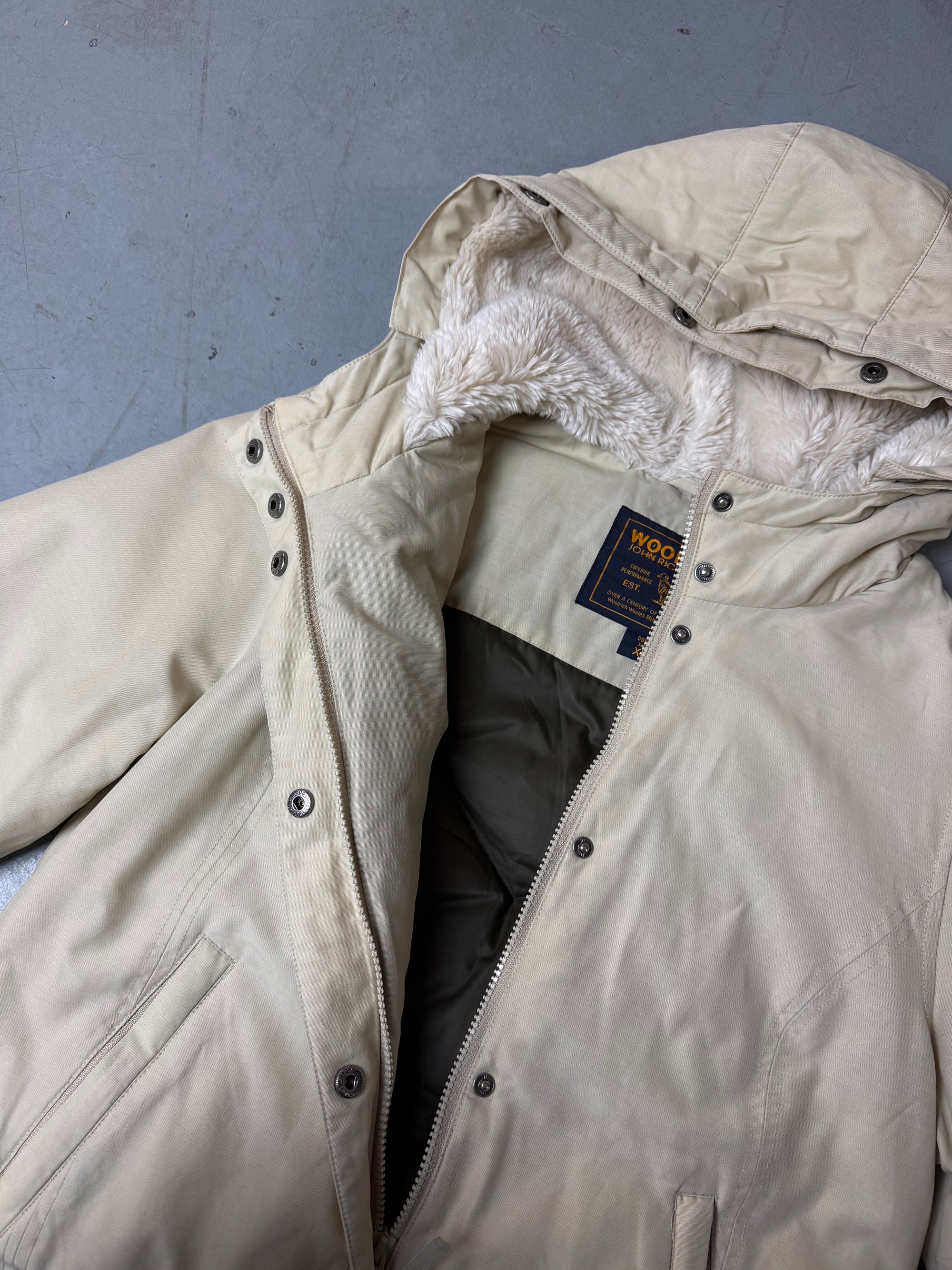 Vintage Woolrich Beige Winter Jacket L