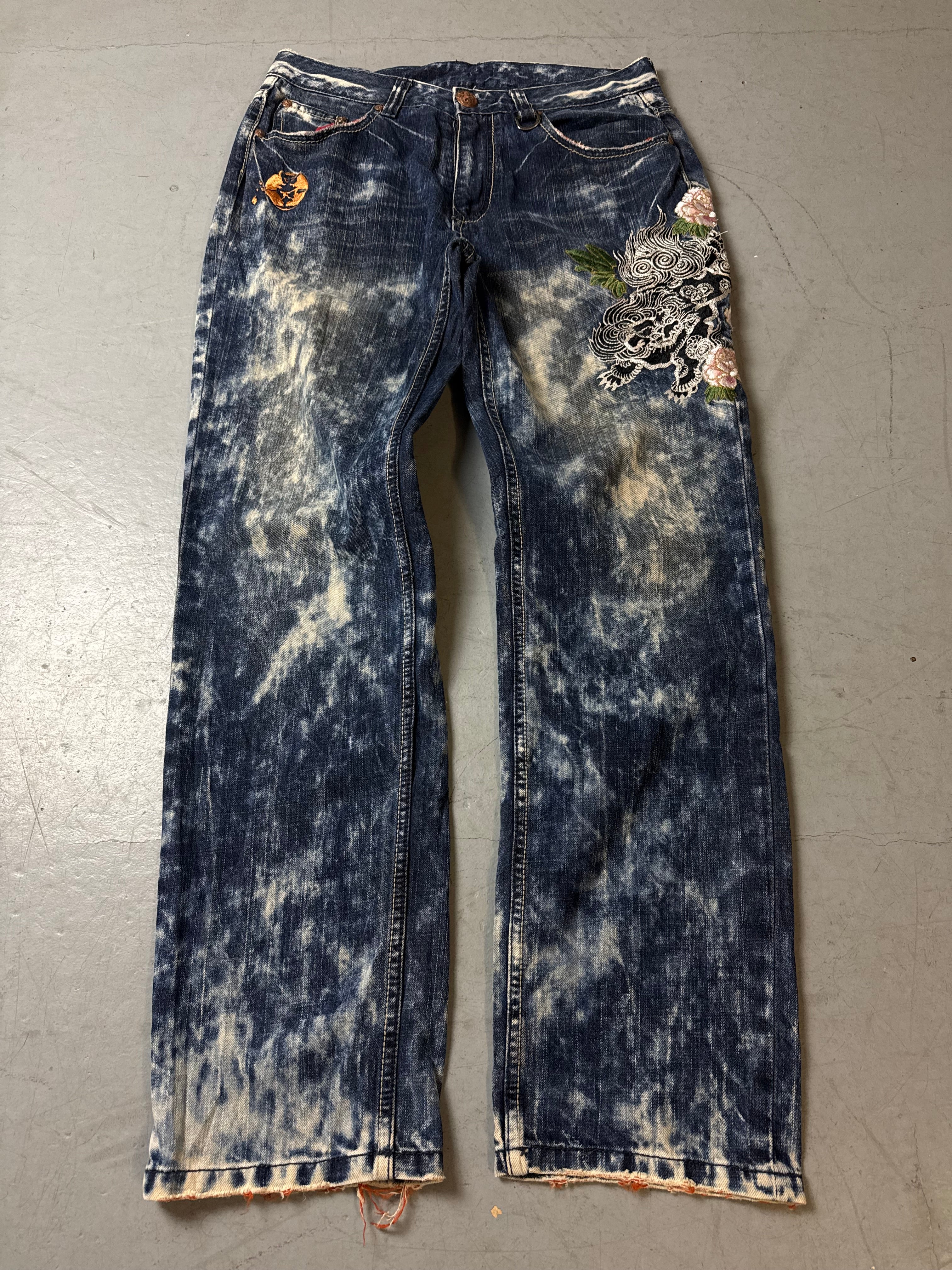 Produktbild von Vintage Big Train Japanese Washed Denim with Stitching von vorne