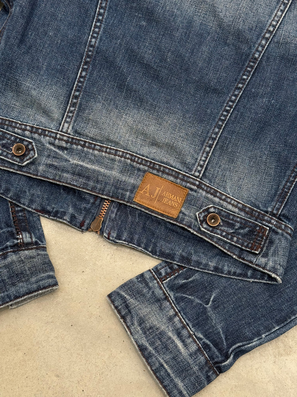 Vintage Armani Jeans Cropped Denim Jacket M