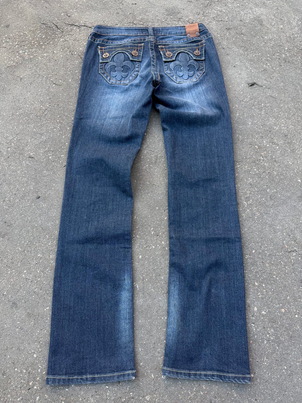 Y2K Laguna Beach „Hermosa Beach“ Dark Blue Mid Waist Denim für Damen. Y2K 2000s Fashion